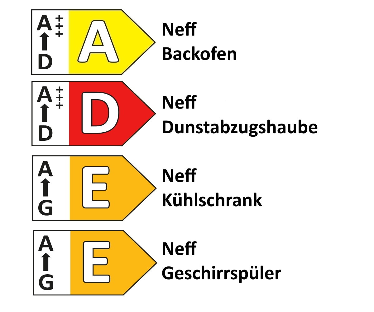 Einbauküche Roma, weiß ultramatt, inkl. Neff Elektrogeräte