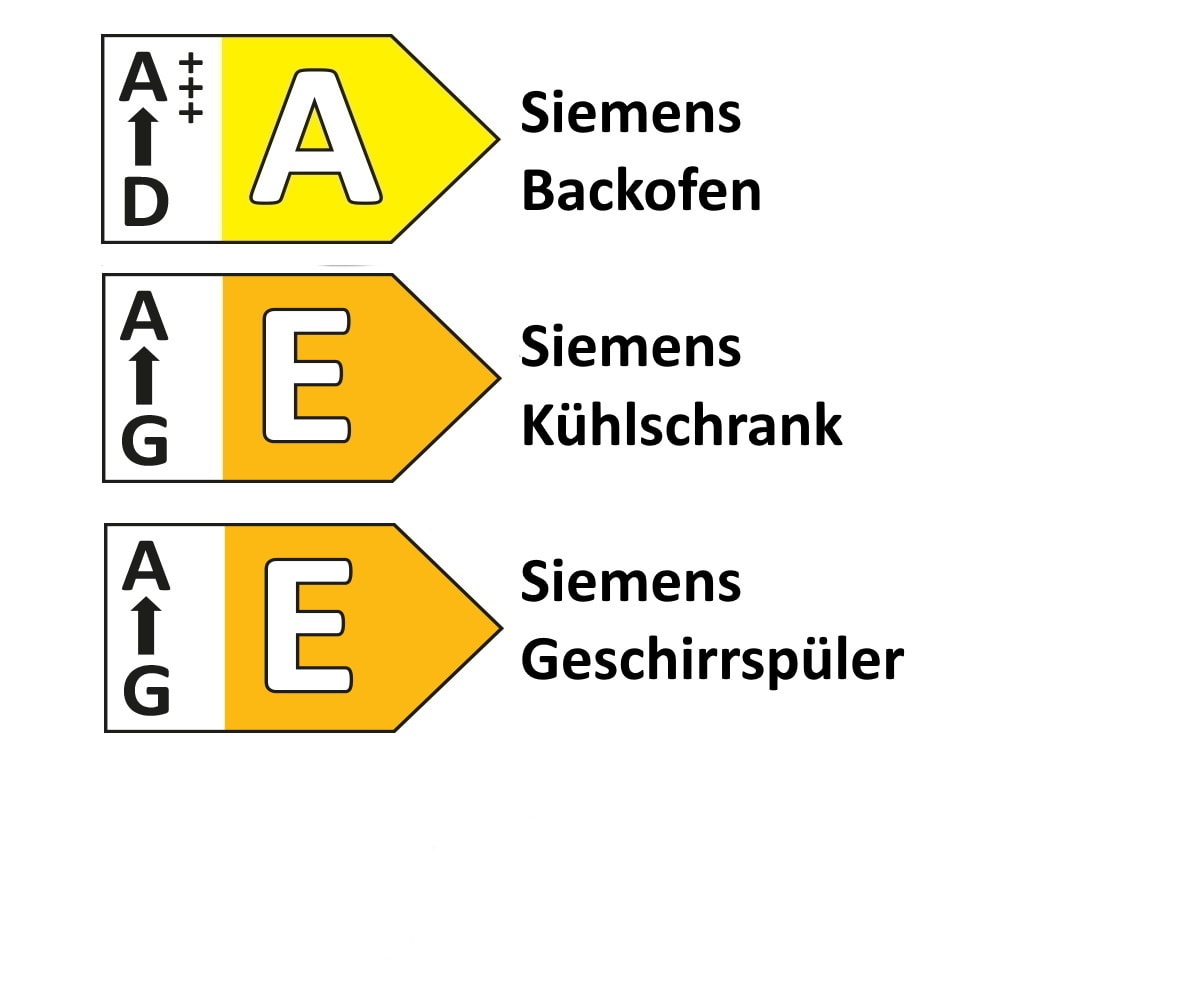 Einbauküche Laser brillant, satin, inkl. Siemens Elektrogeräte