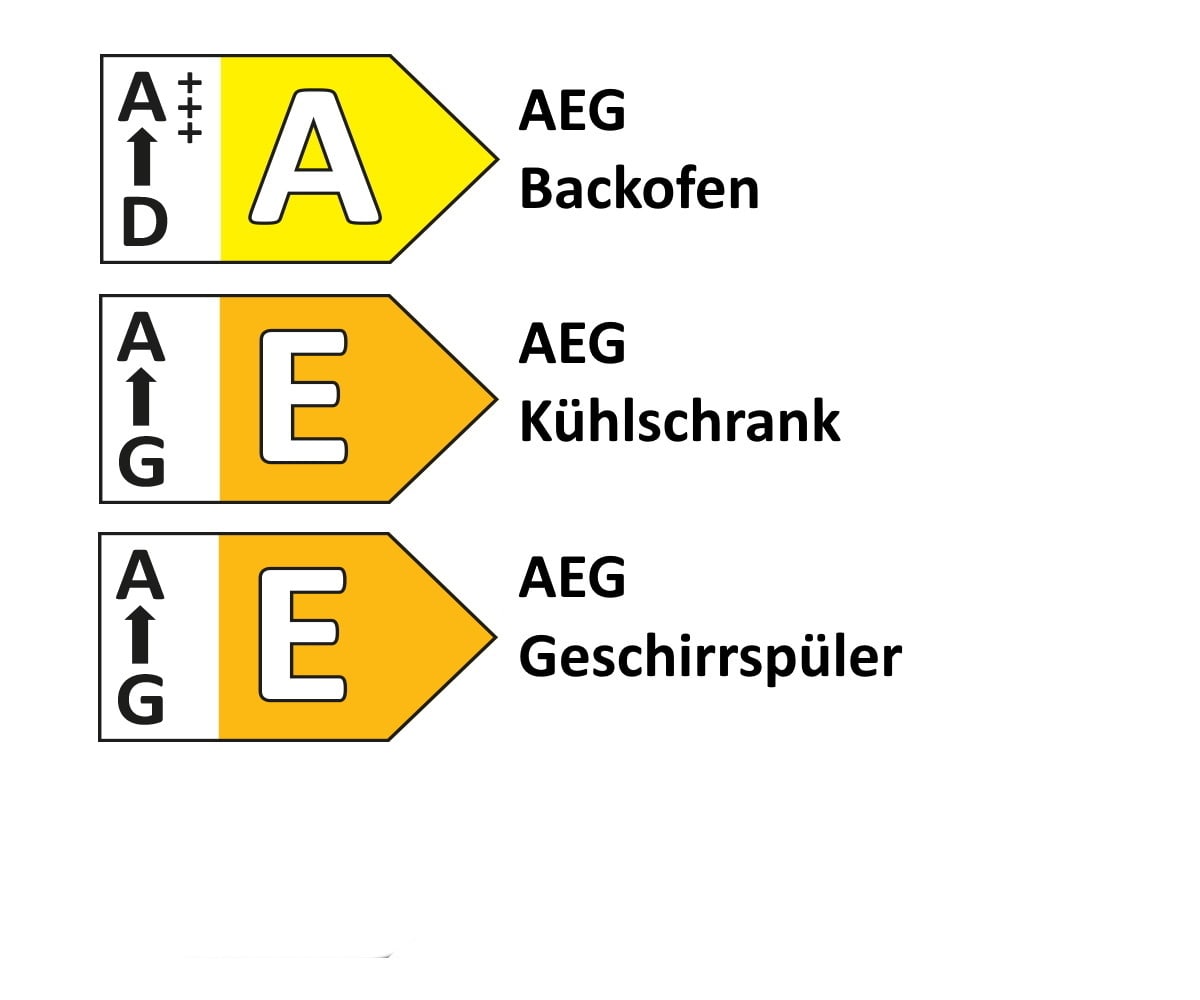 Einbauküche Perfect soft, schwarz, inkl. AEG Elektrogeräte