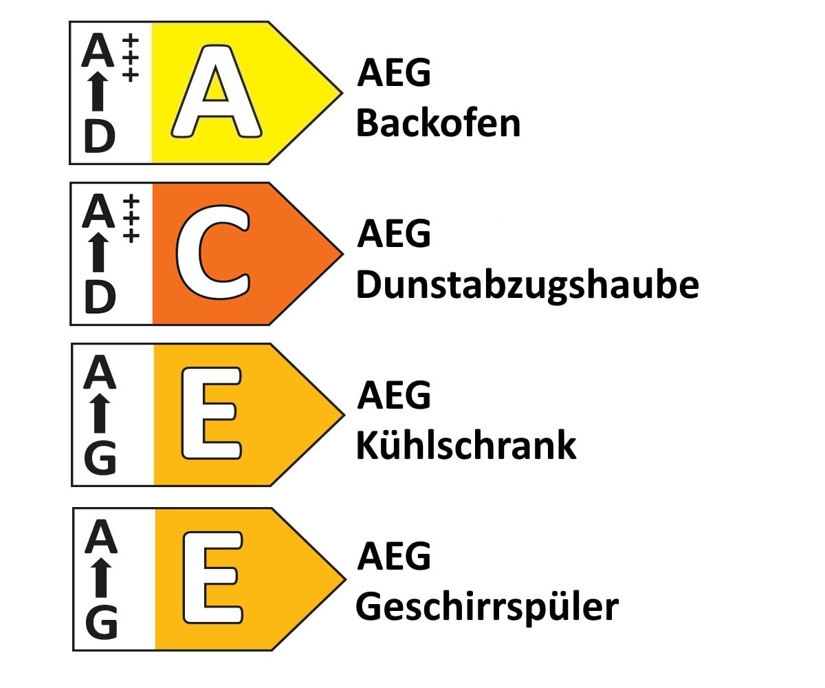 Einbauküche Perfect Brillant, perlgrau, inkl. AEG Elektrogeräte