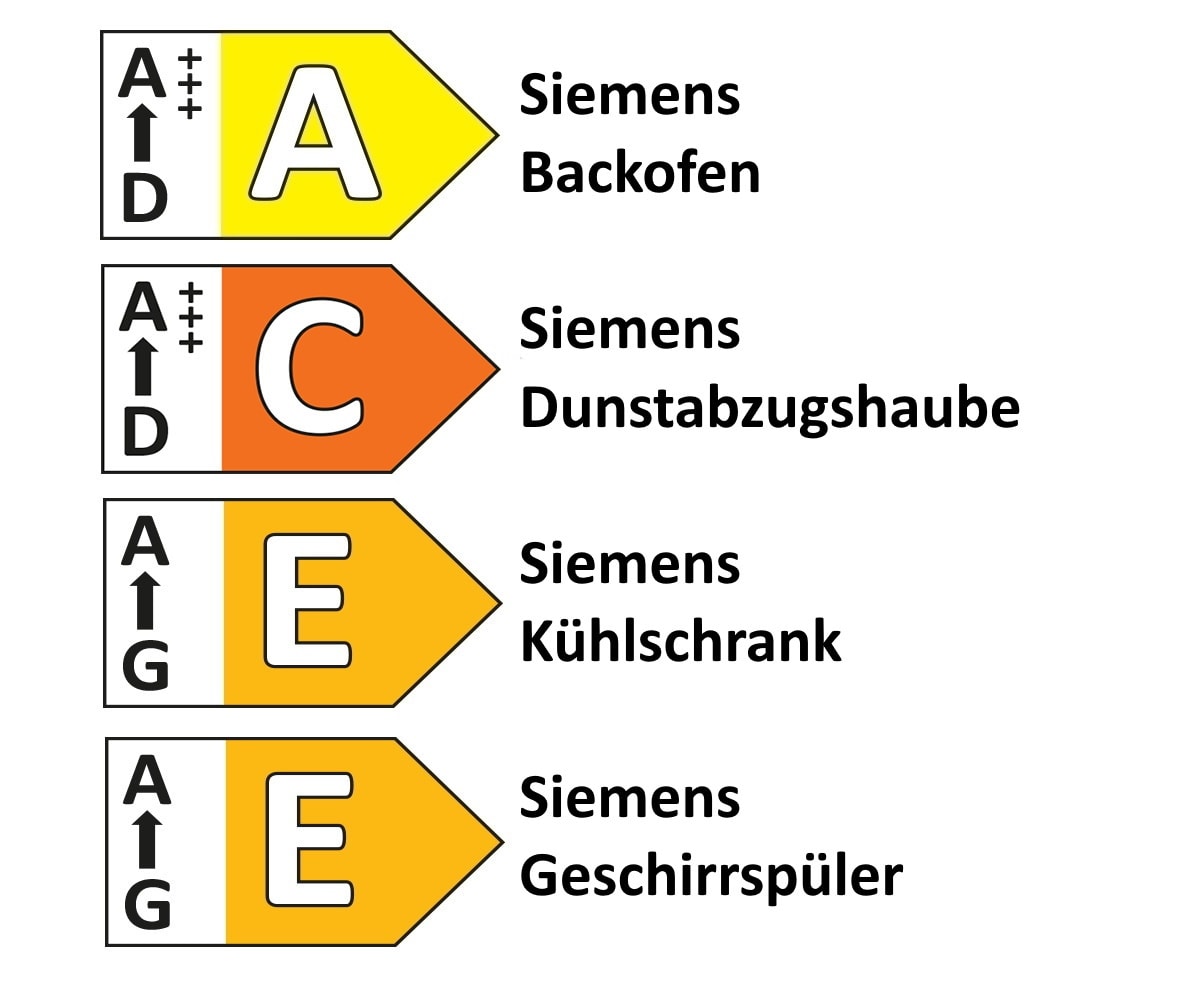 Einbauküche Calgary, Samteiche schwarz Nachbildung/Samteiche greige Nachbildung, inkl. Siemens Elektrogeräte