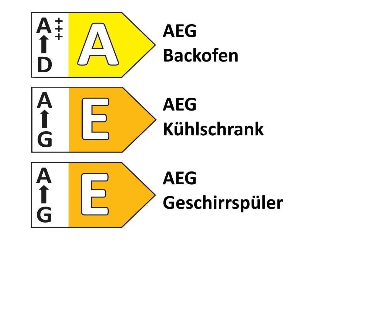 Einbauküche Lenzen, alpinweiß, inkl. AEG Elektrogeräte