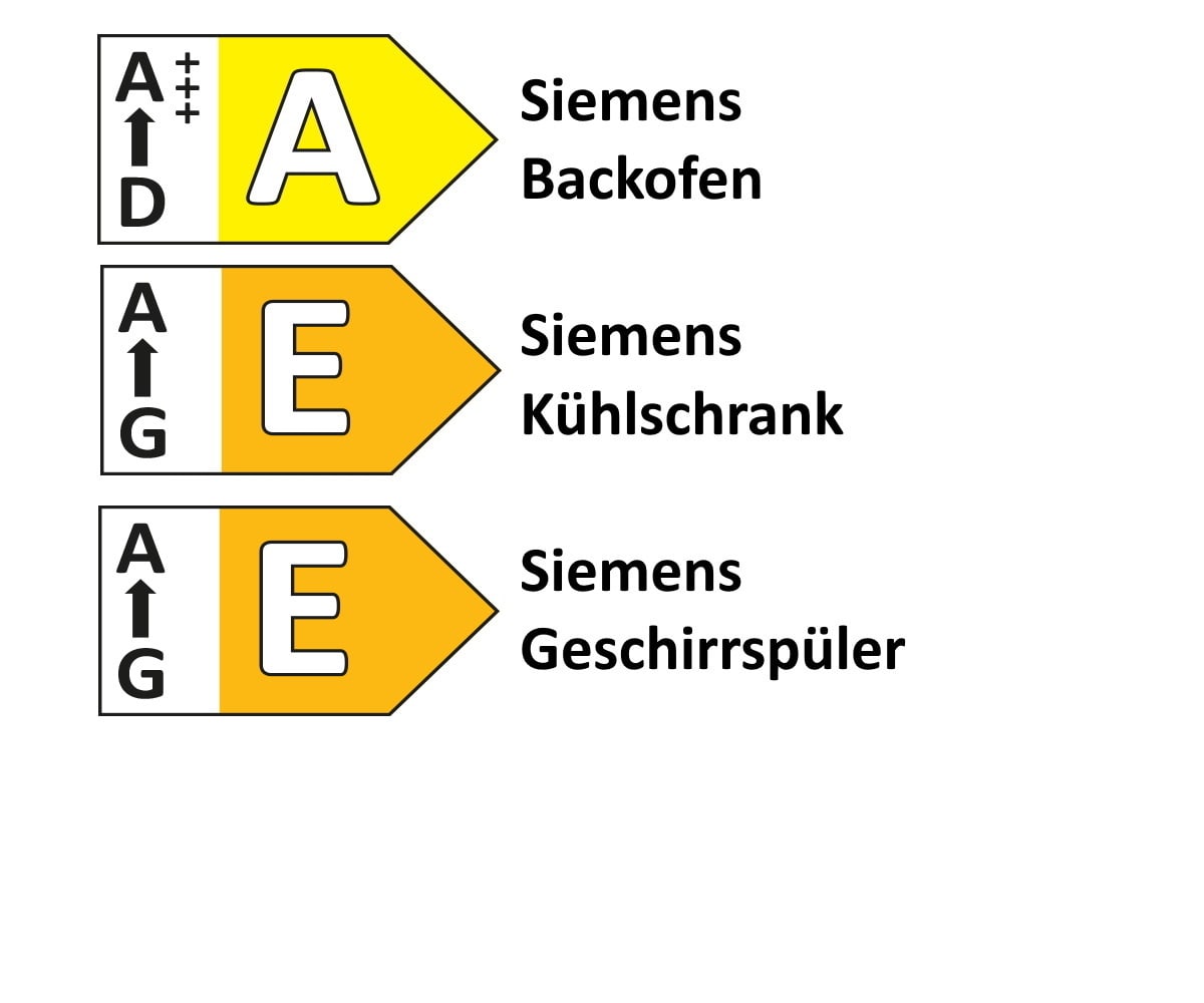 Einbauküche Rosian/Felde, Eiche San Remo Nachbildung/magnolia Hochglanz, inkl. Siemens Elektrogeräte