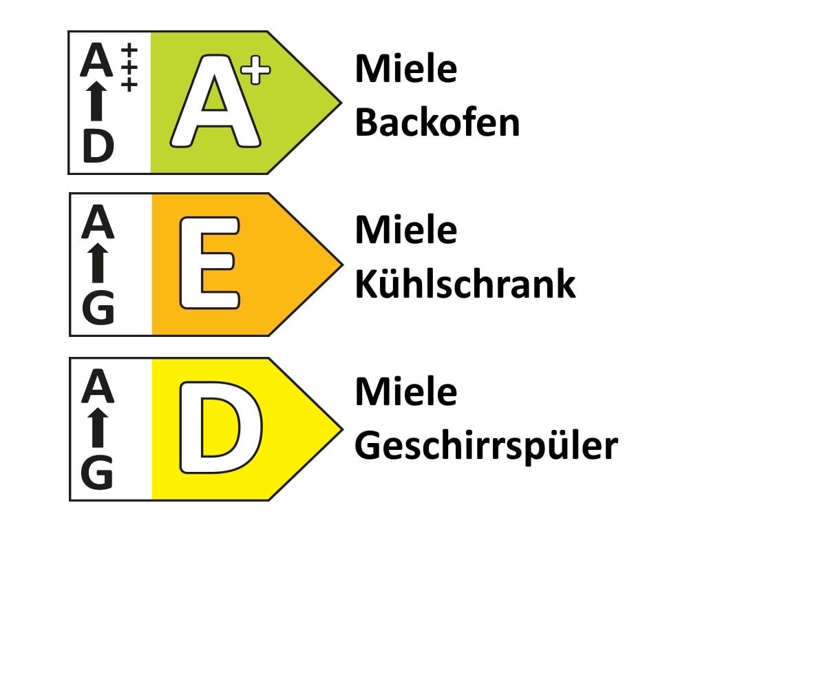 Einbauküche Forst/Rosian, sand/Nussbaum Nachbildung, inkl. Miele Elektrogeräte