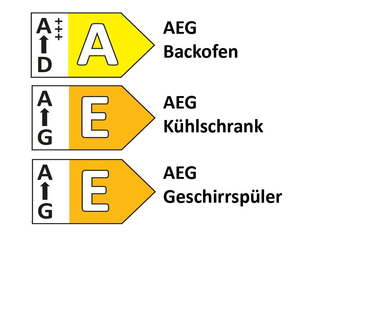 Einbauküche Ferna, seidengrau matt, inkl. AEG Elektrogeräte