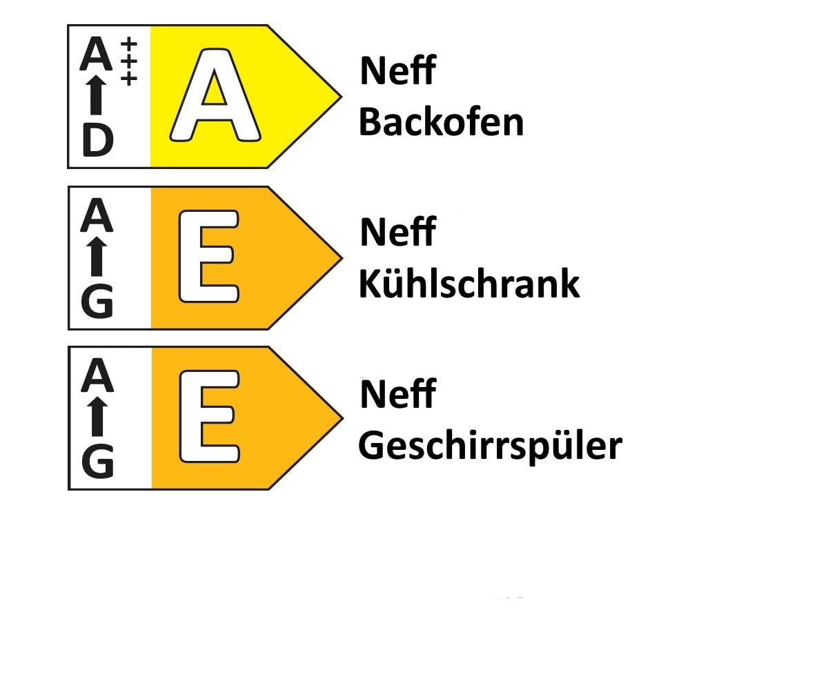 Einbauküche Felde/Navera, magnolia, inkl. Neff Elektrogeräte