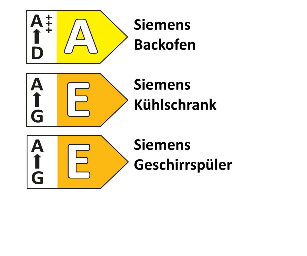 Einbauküche Lenzen/Rosian, alpinweiß/Eiche San Remo Nachbildung, inkl. Siemens Elektrogeräte