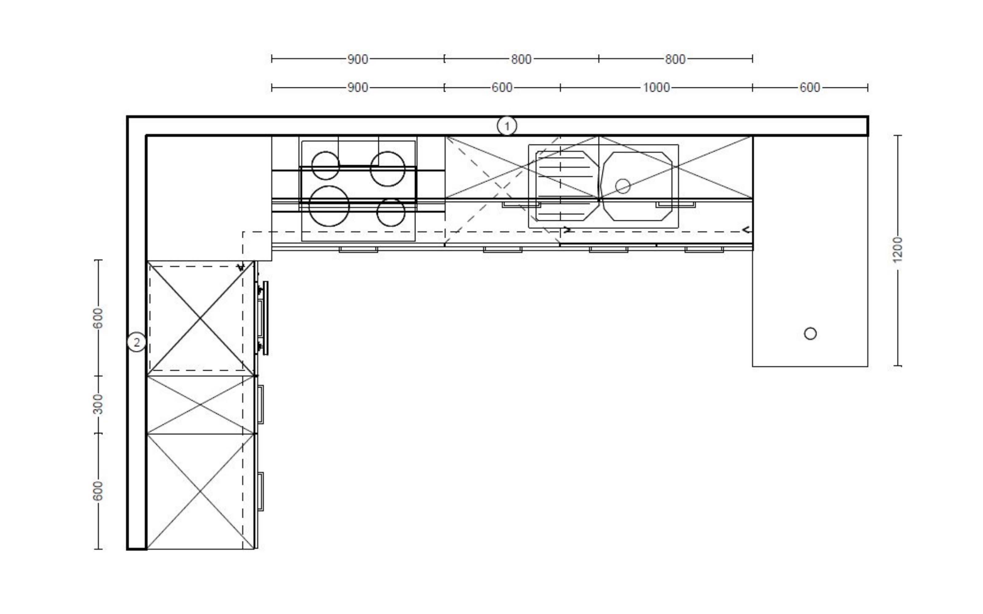 Einbauküche IP 1200, magnolienweiß matt, inkl. AEG Elektrogeräte