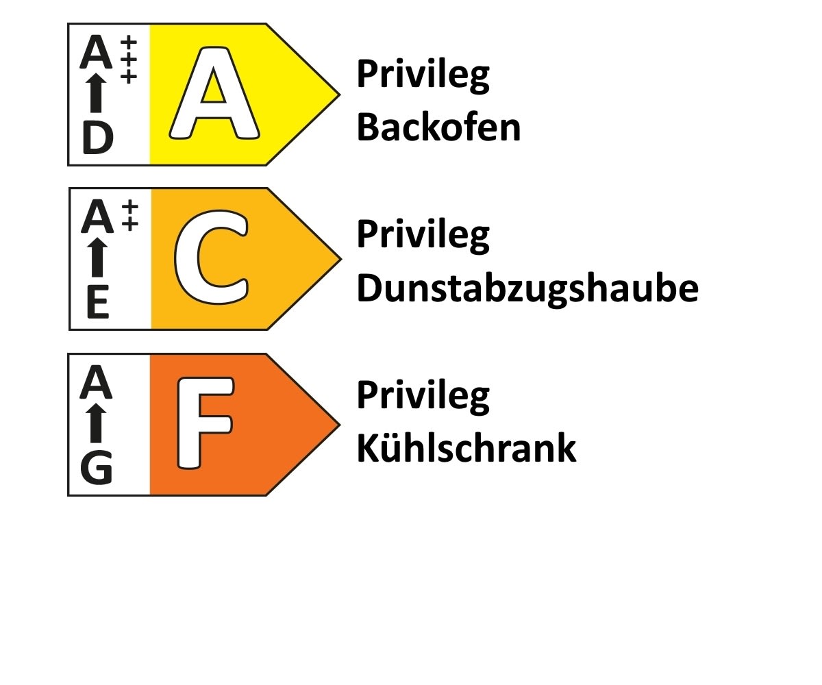 Marken-Einbauküche IP 1200, weiß, inkl. Privileg Elektrogeräte