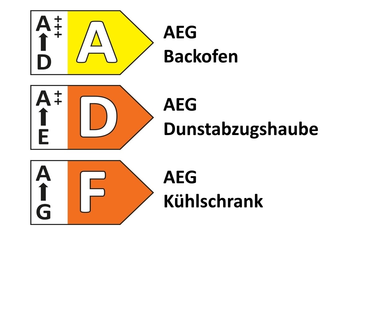 Marken-Einbauküche IP 1200, weiß, inkl. AEG Elektrogeräte