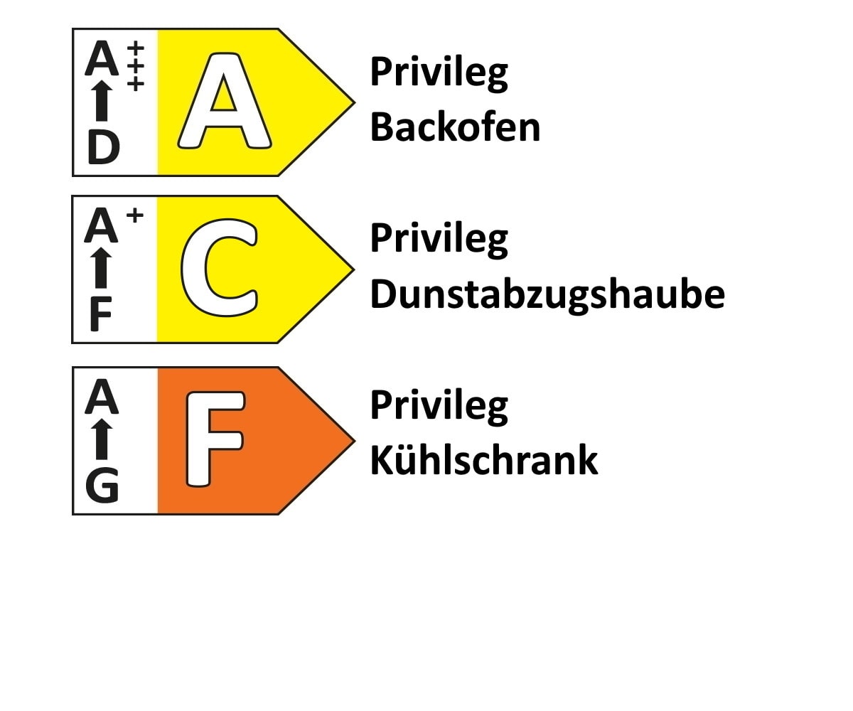 Einbauküche IP 1200, schwarz, inkl. Privileg Elektrogeräte