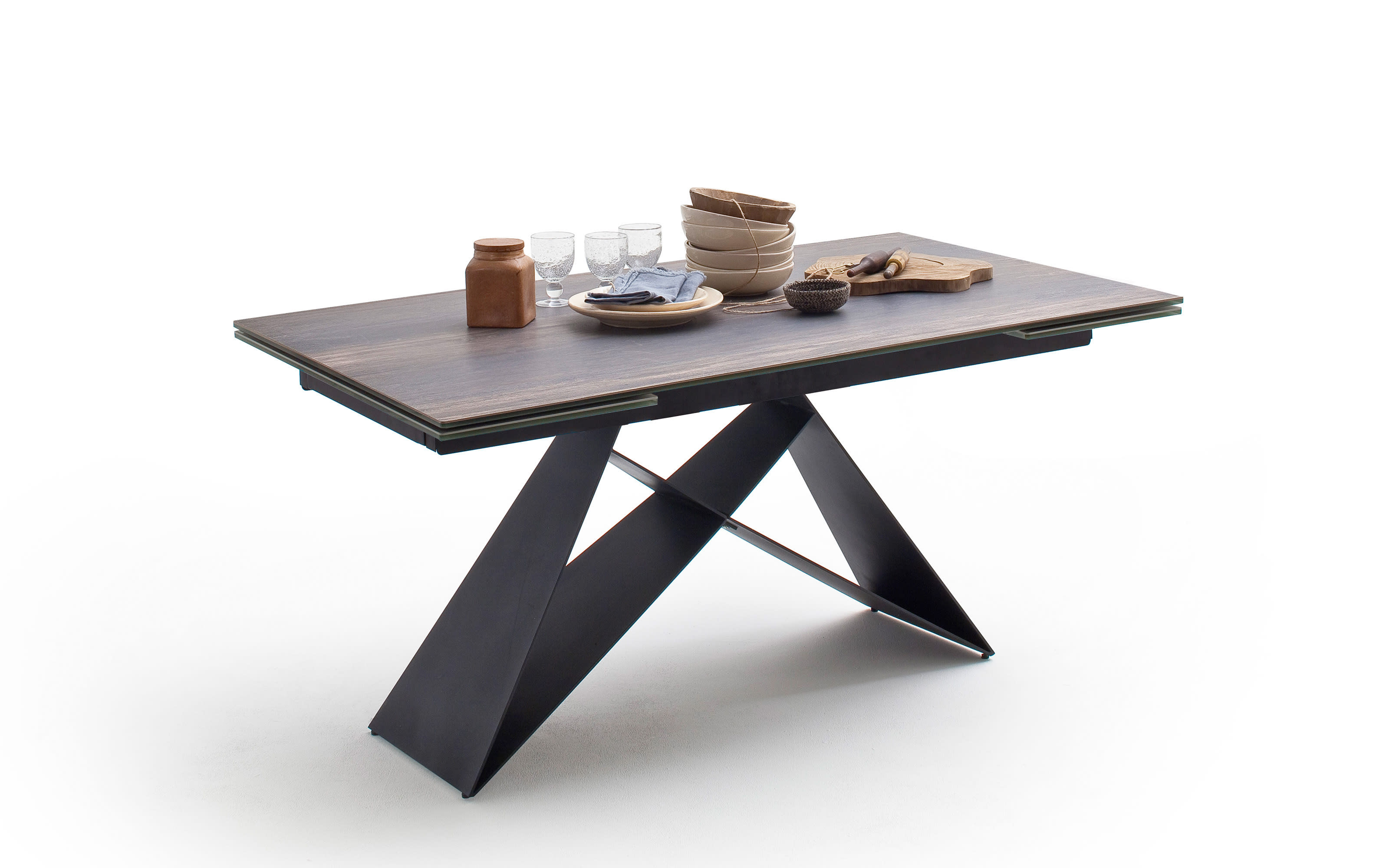 Esstisch Kobe, Holznachbildung barrique, inkl. ausziehbarer Tischplatte  online bei Hardeck kaufen