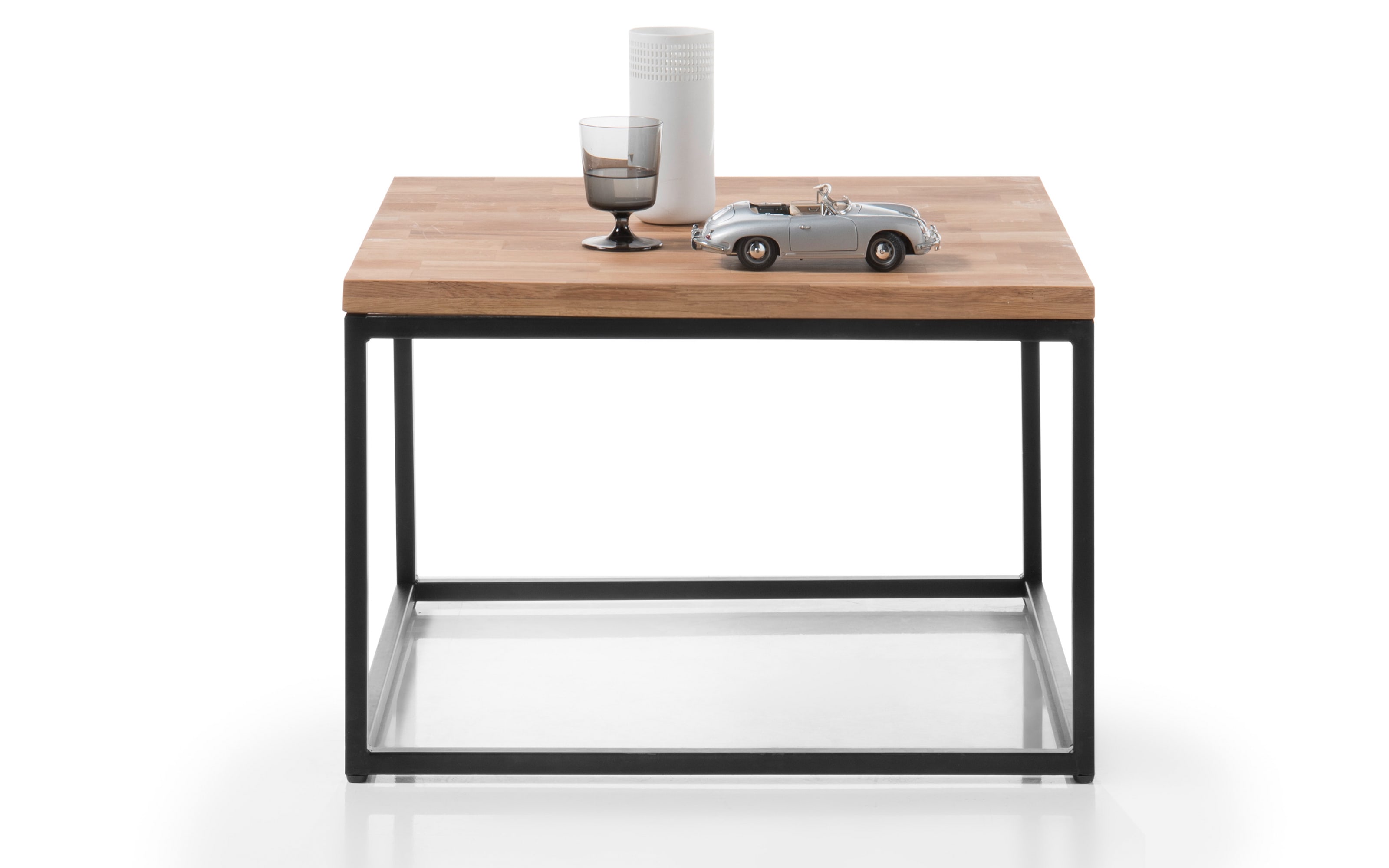 Couchtisch Sakura II, Asteiche massiv, schwarz lackiert