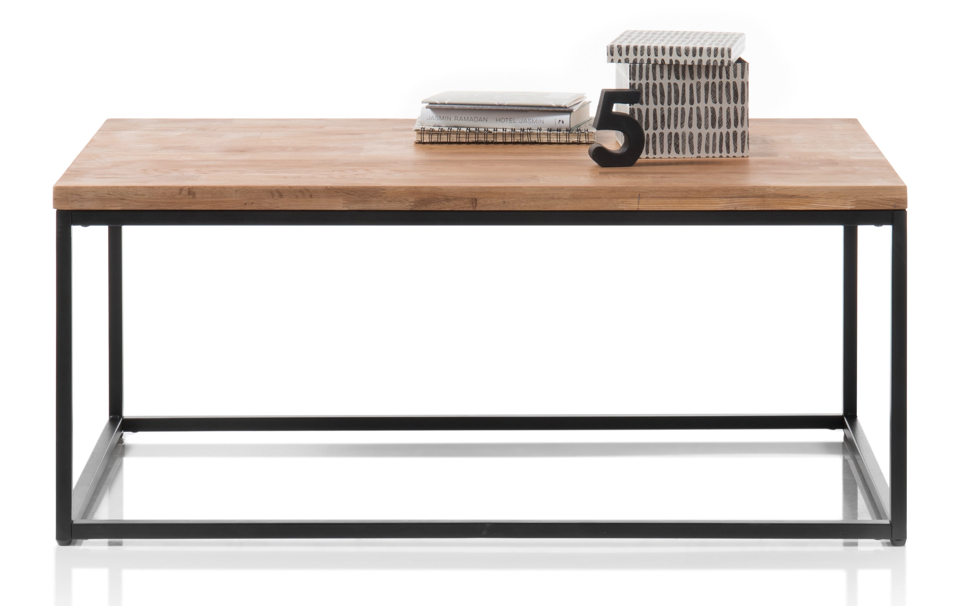 Couchtisch Sakura III, Asteiche massiv, schwarz lackiert