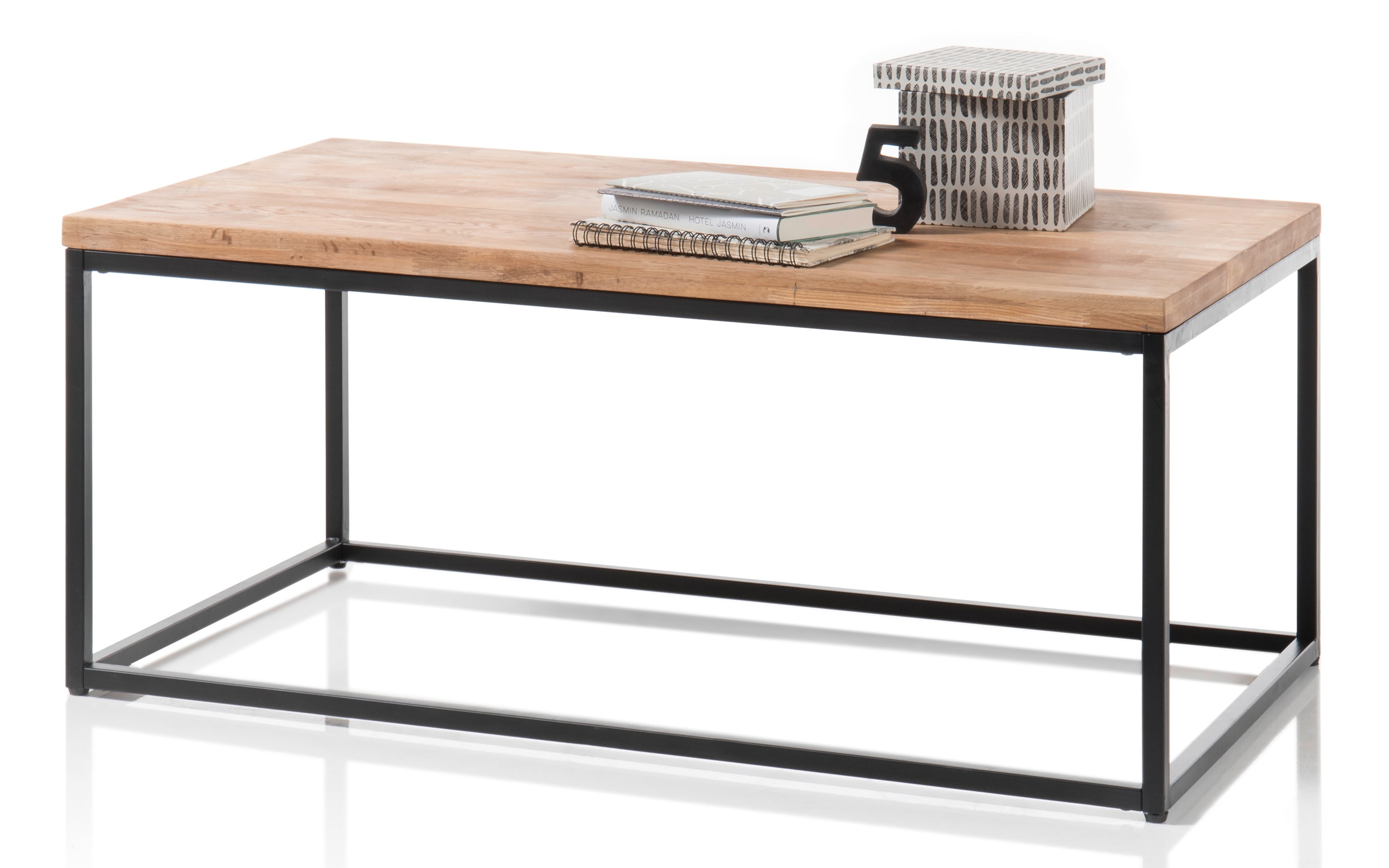 Couchtisch Sakura III, Asteiche massiv, schwarz lackiert