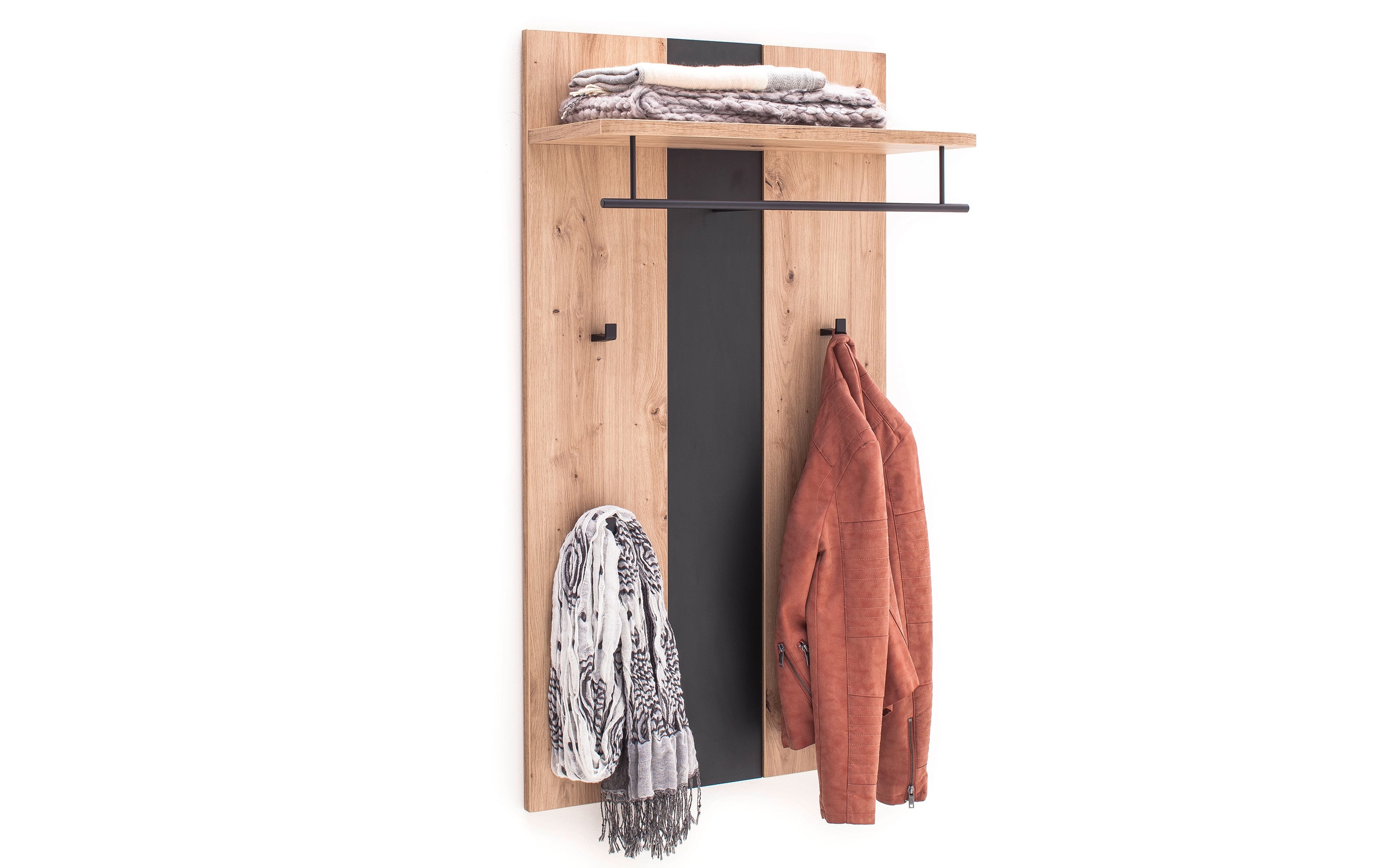 Garderobenpaneel Argos, Balkeneiche-Nachbildung