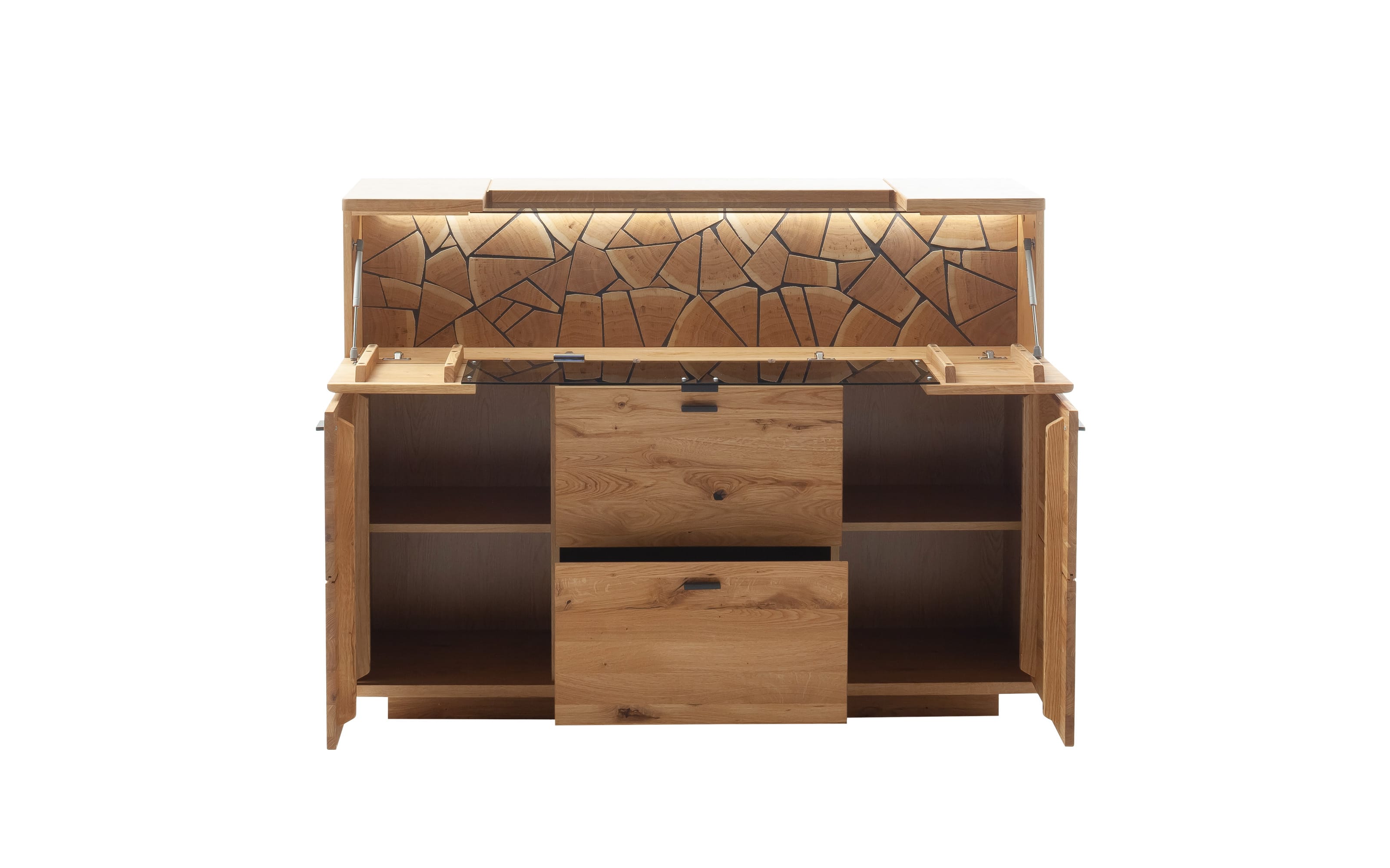 Highboard Venedig, Wildeiche massiv