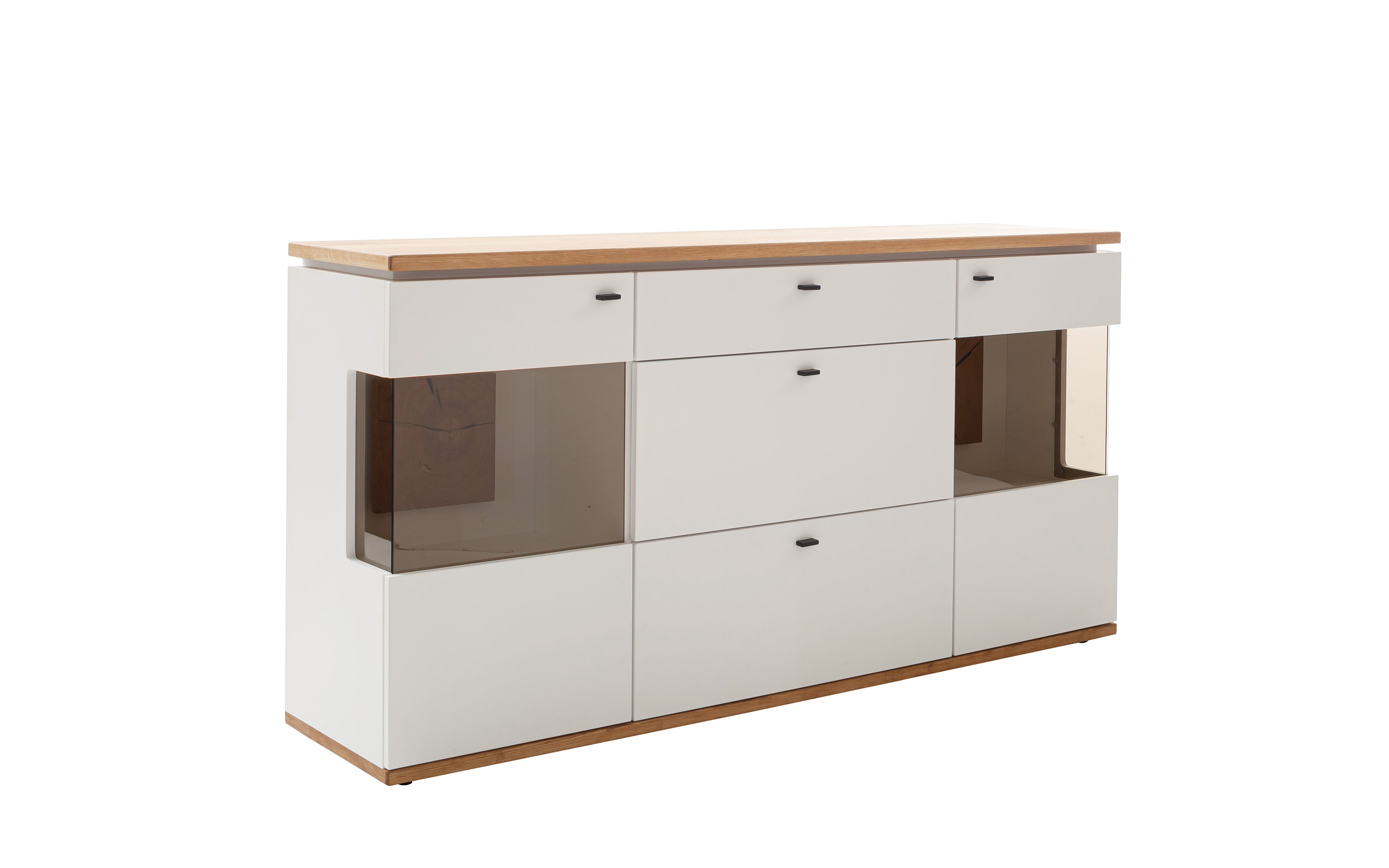 Sideboard Matadi, weiß/Balkeneiche, inkl. Softclose Funktion 