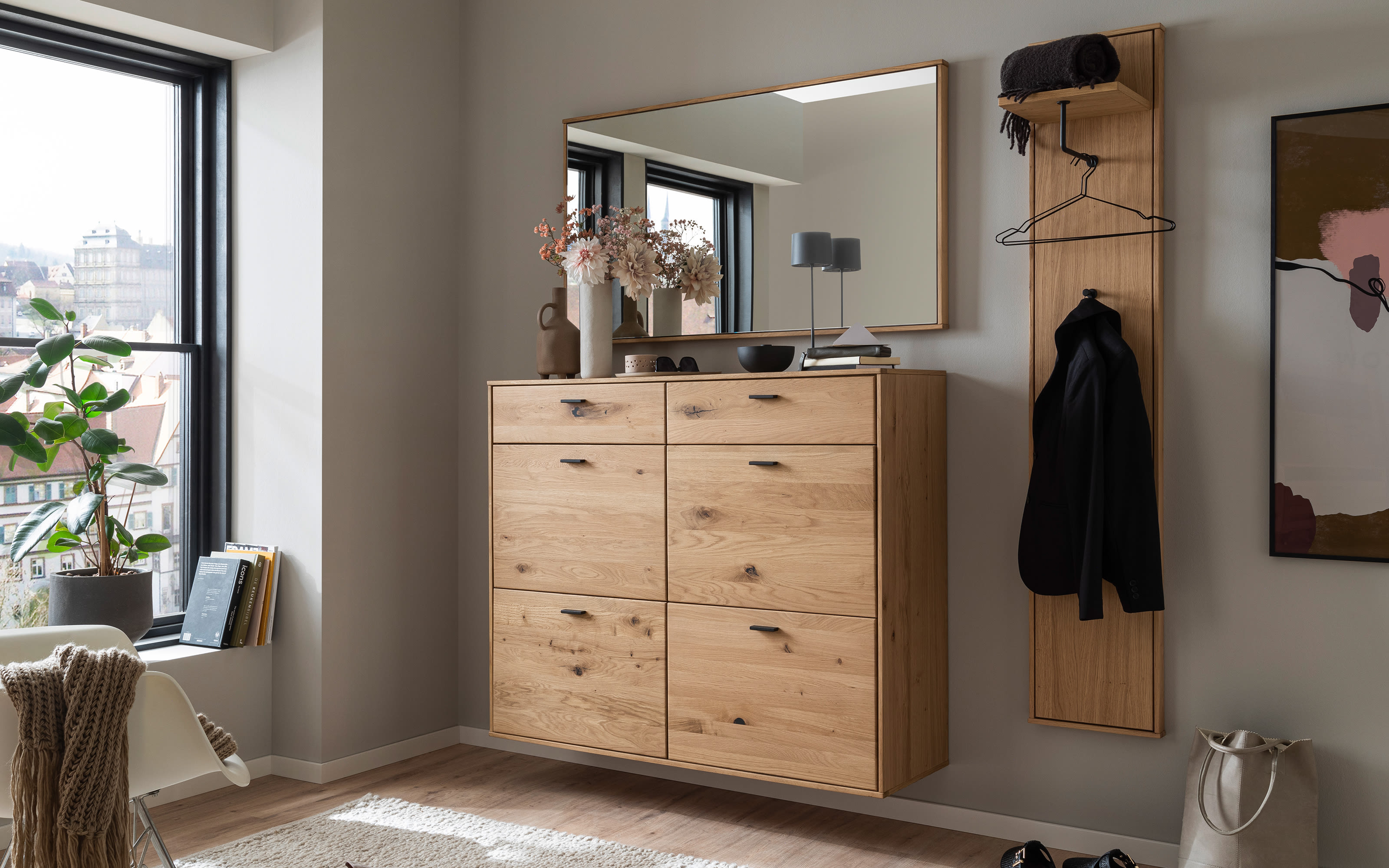 Garderobenkombination Binz, holz