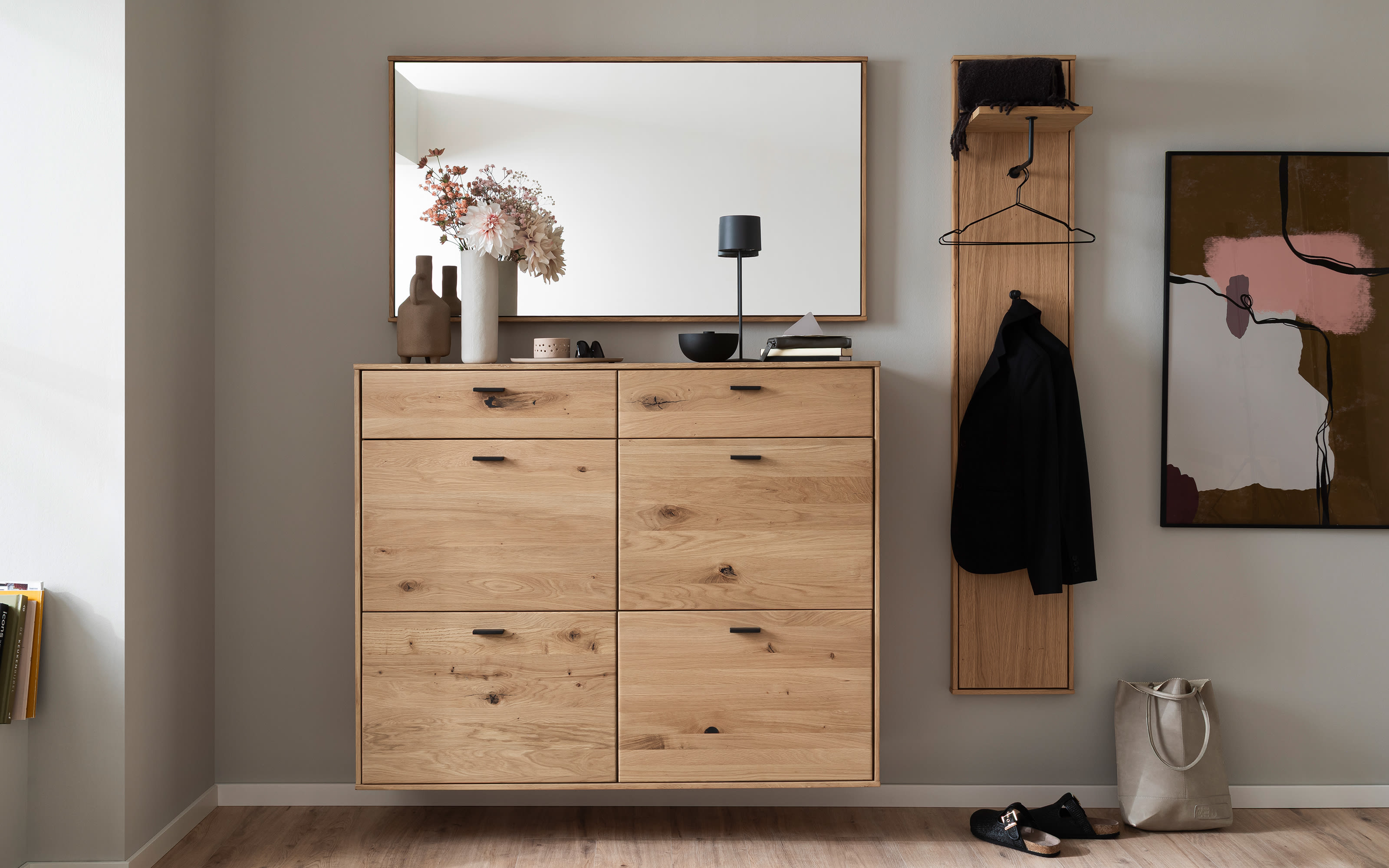 Garderobenkombination Binz, holz