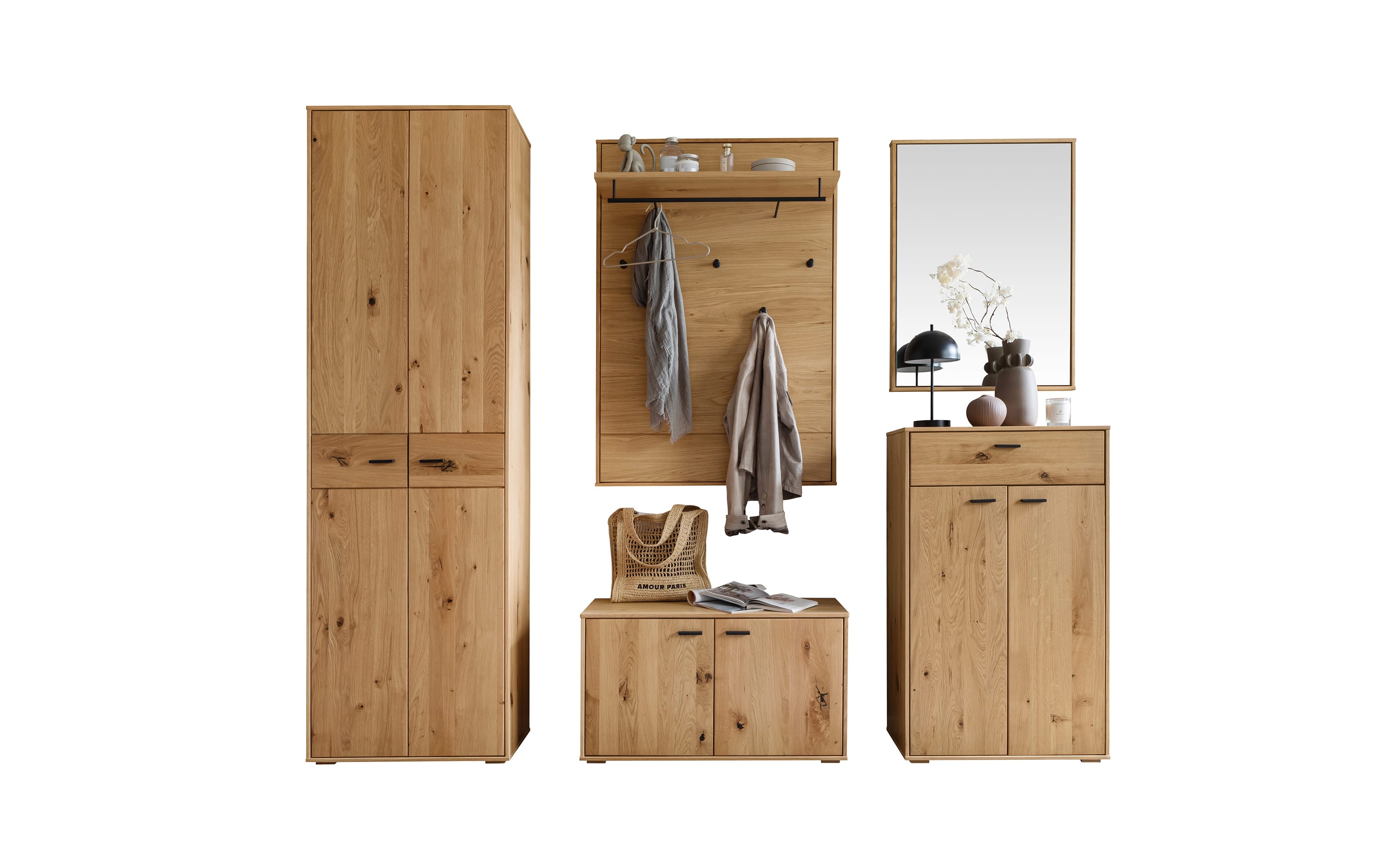 Garderobenkombination Binz, holz