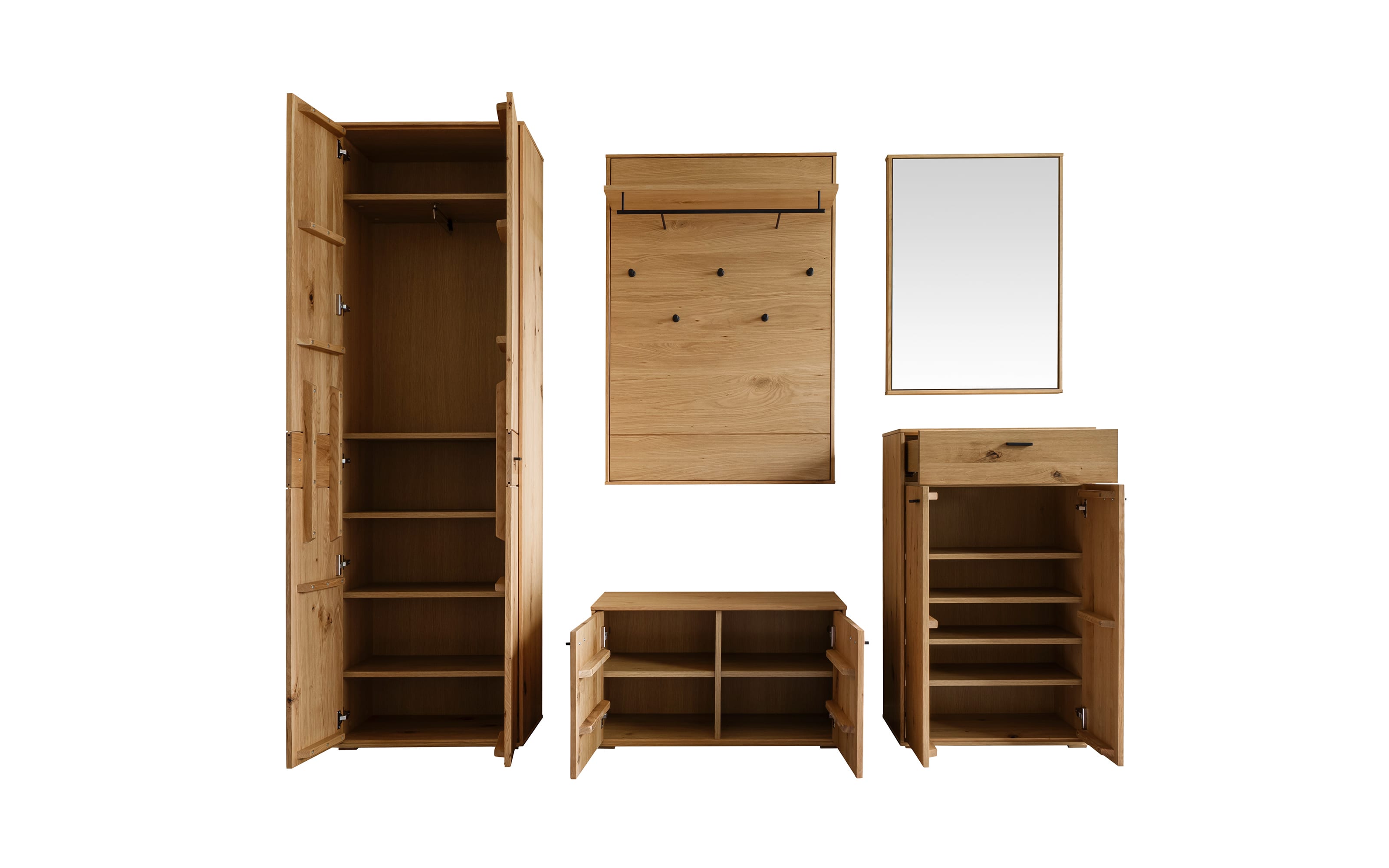 Garderobenkombination Binz, holz