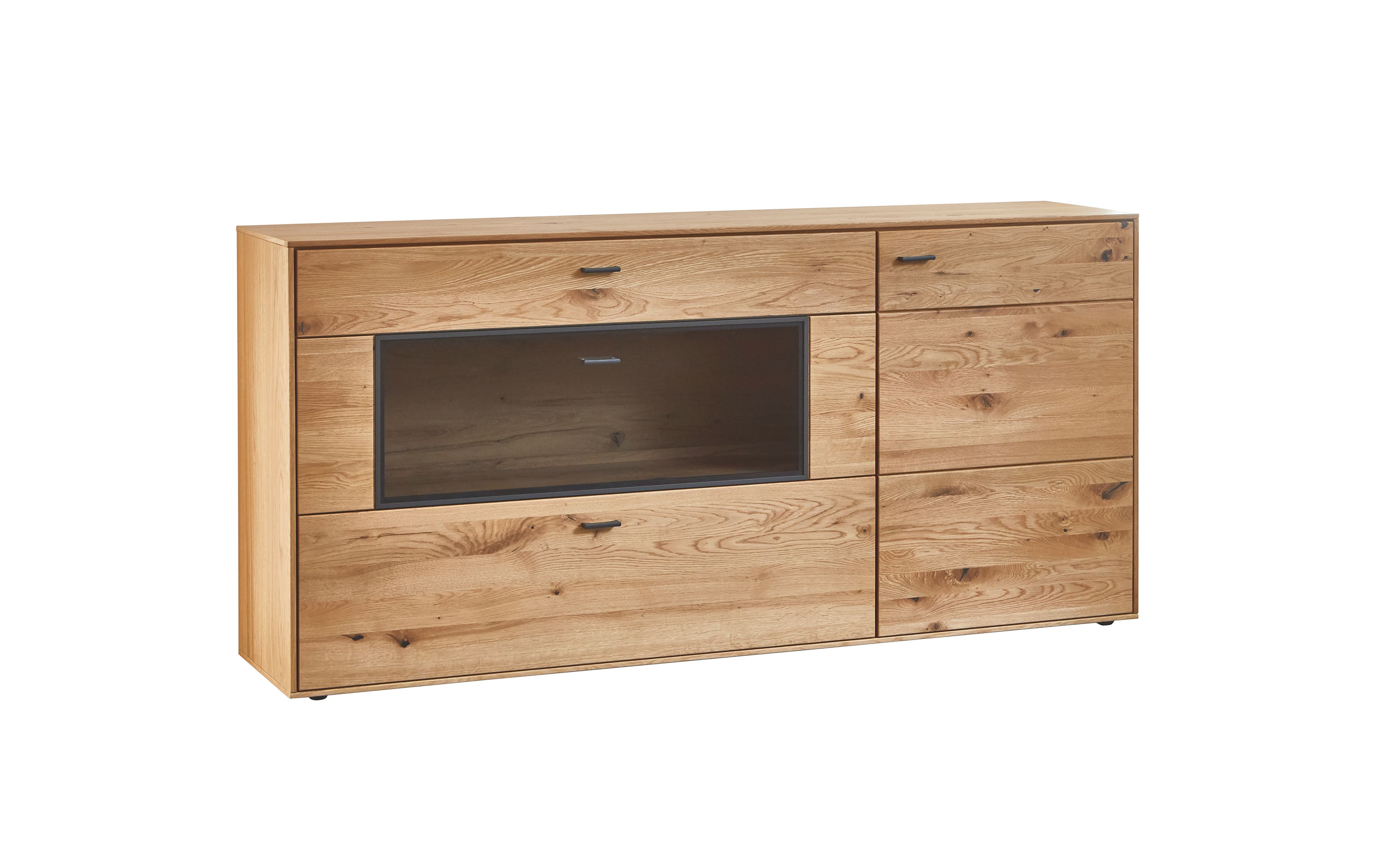 Sideboard Olvera, teilmassive Asteiche