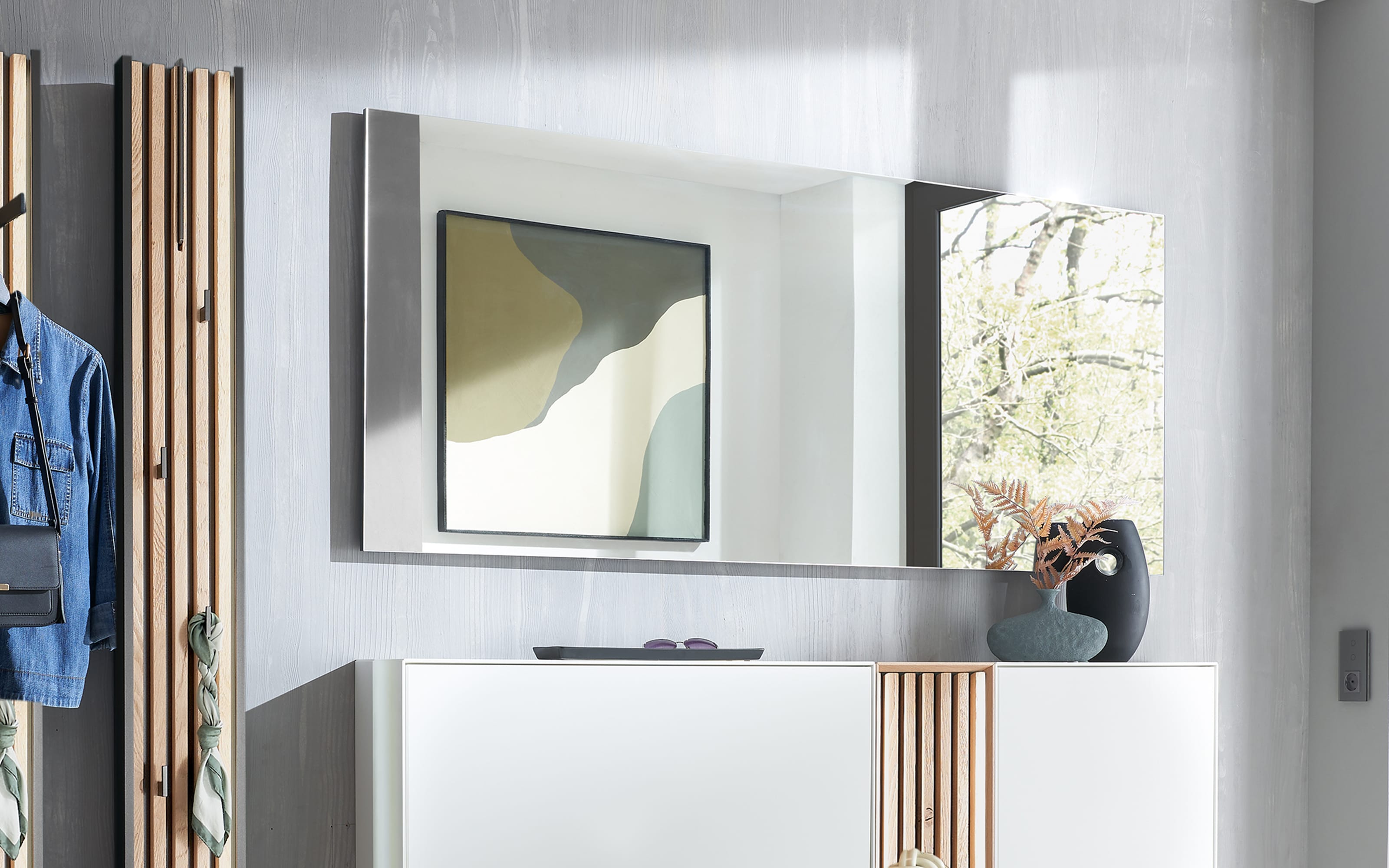LED-Wandspiegel Salvo, 186 x 77,5 cm