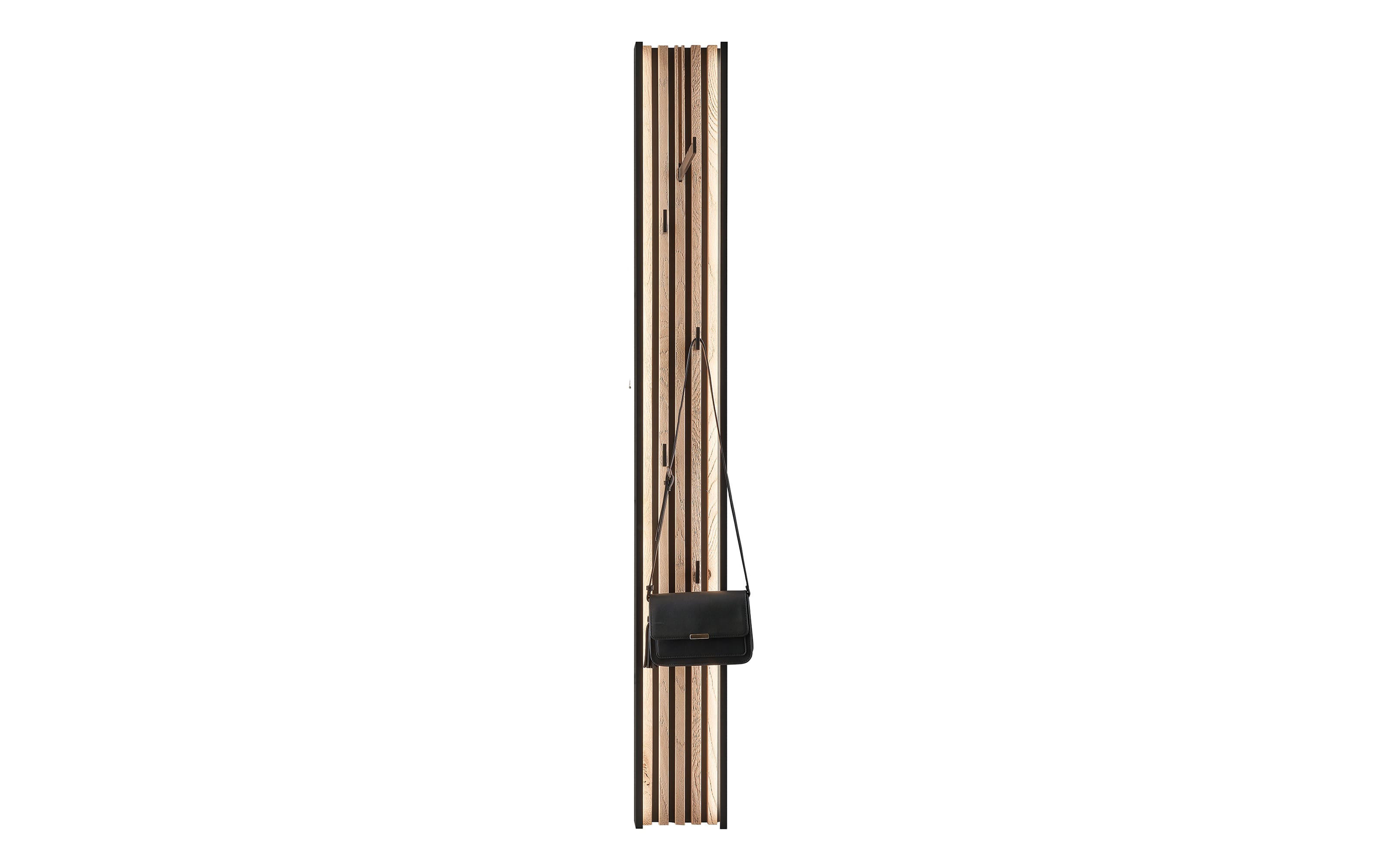 Wandgarderobe Salvo, Kerneiche/anthrazit, inkl. Beleuchtung