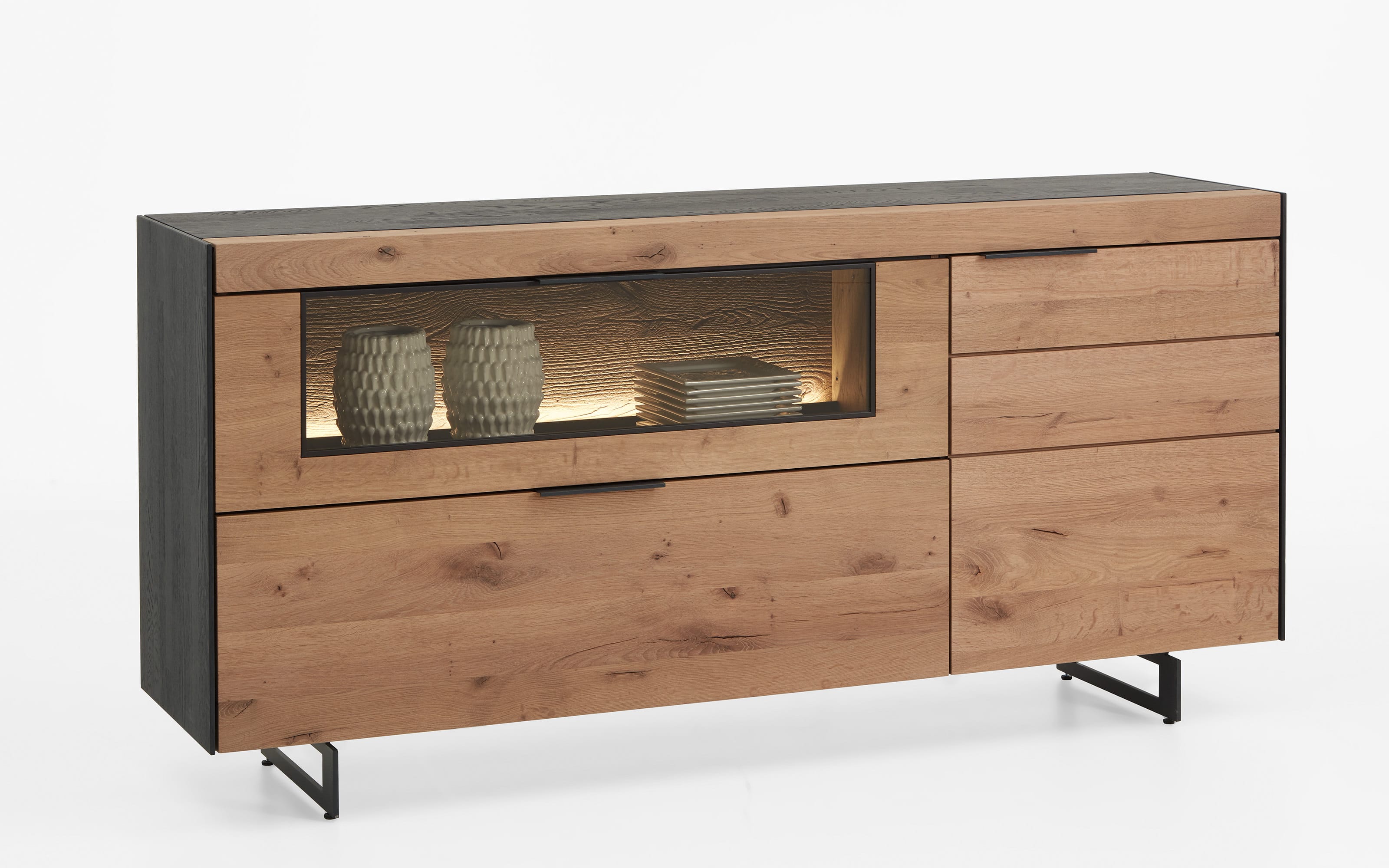 Sideboard Yoris Kerneiche/anthrazit