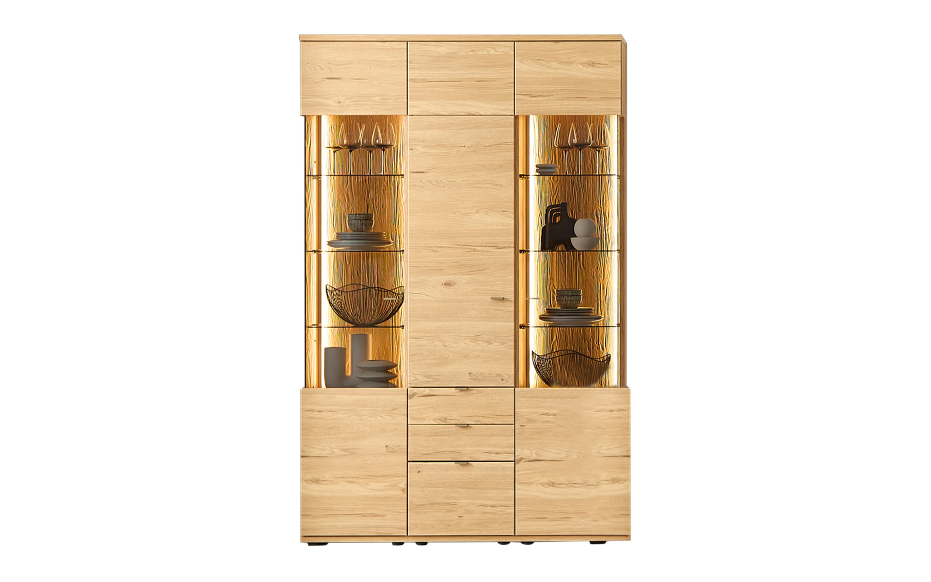 Vitrinen-Kombi Berghe, Risseiche