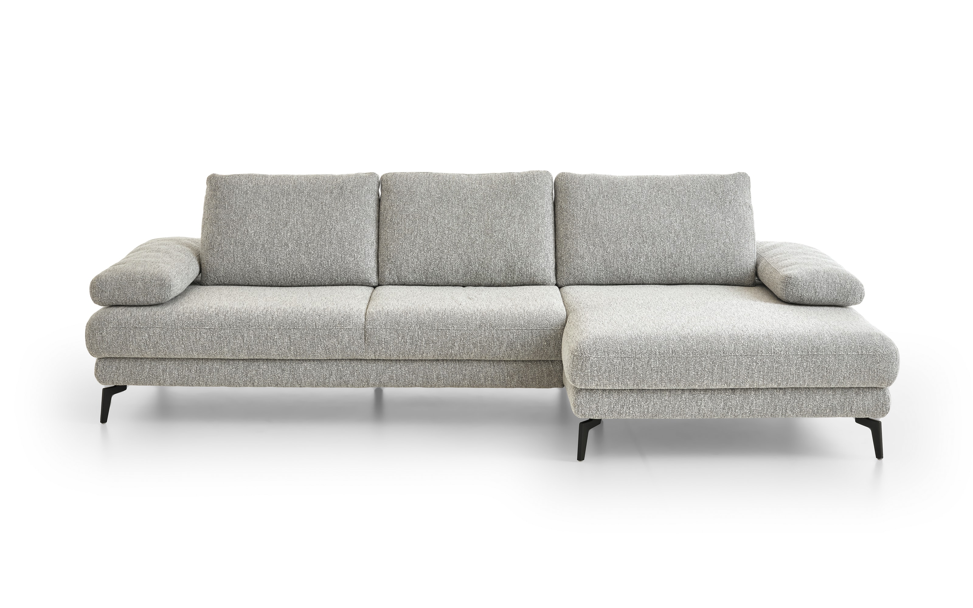 Ecksofa Kiso, alufarbig, inkl. Sitztiefenverstellung