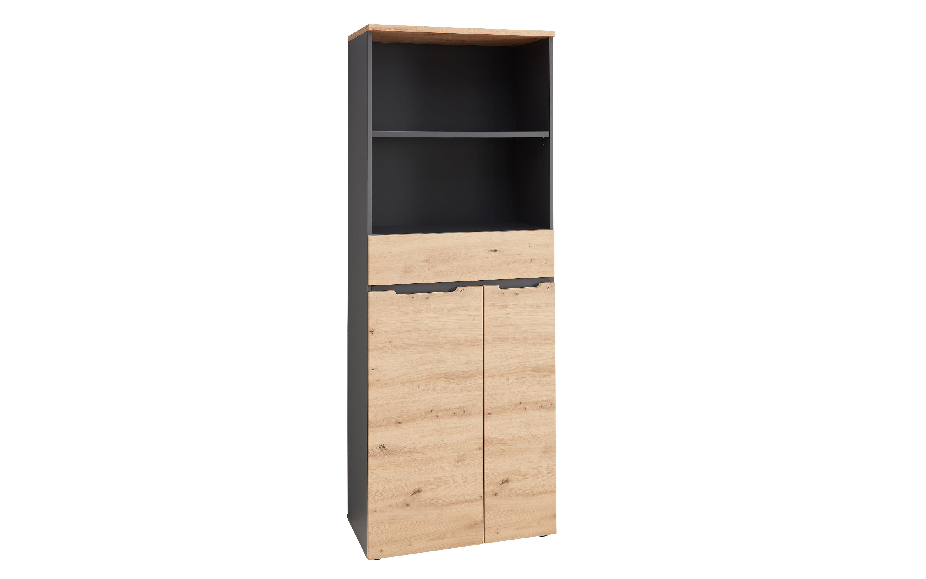 Büroschrank Memphis, Graphit/Artisan, inkl. Softclose Funktion