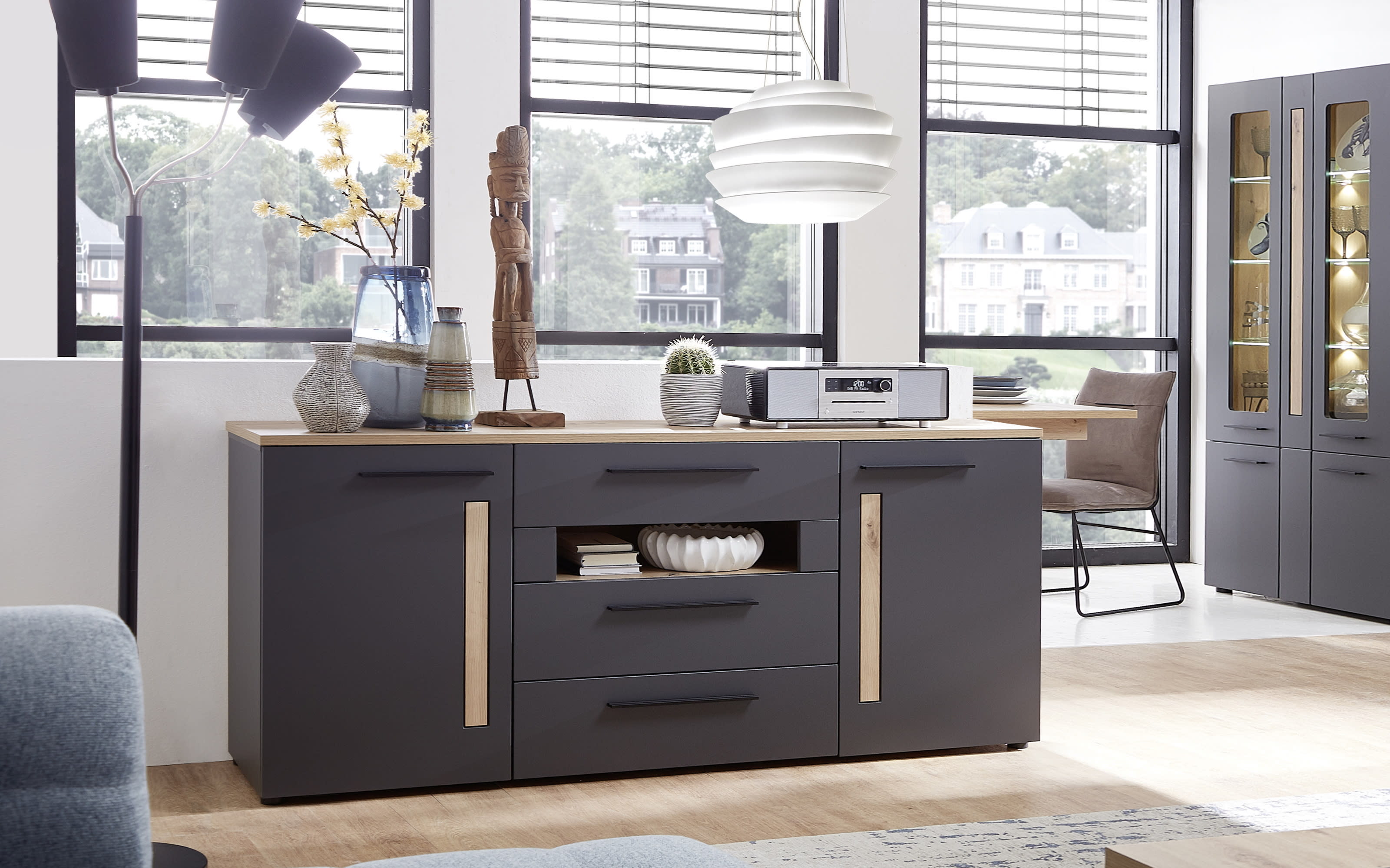 Sideboard Loft-Two, graphit supermatt