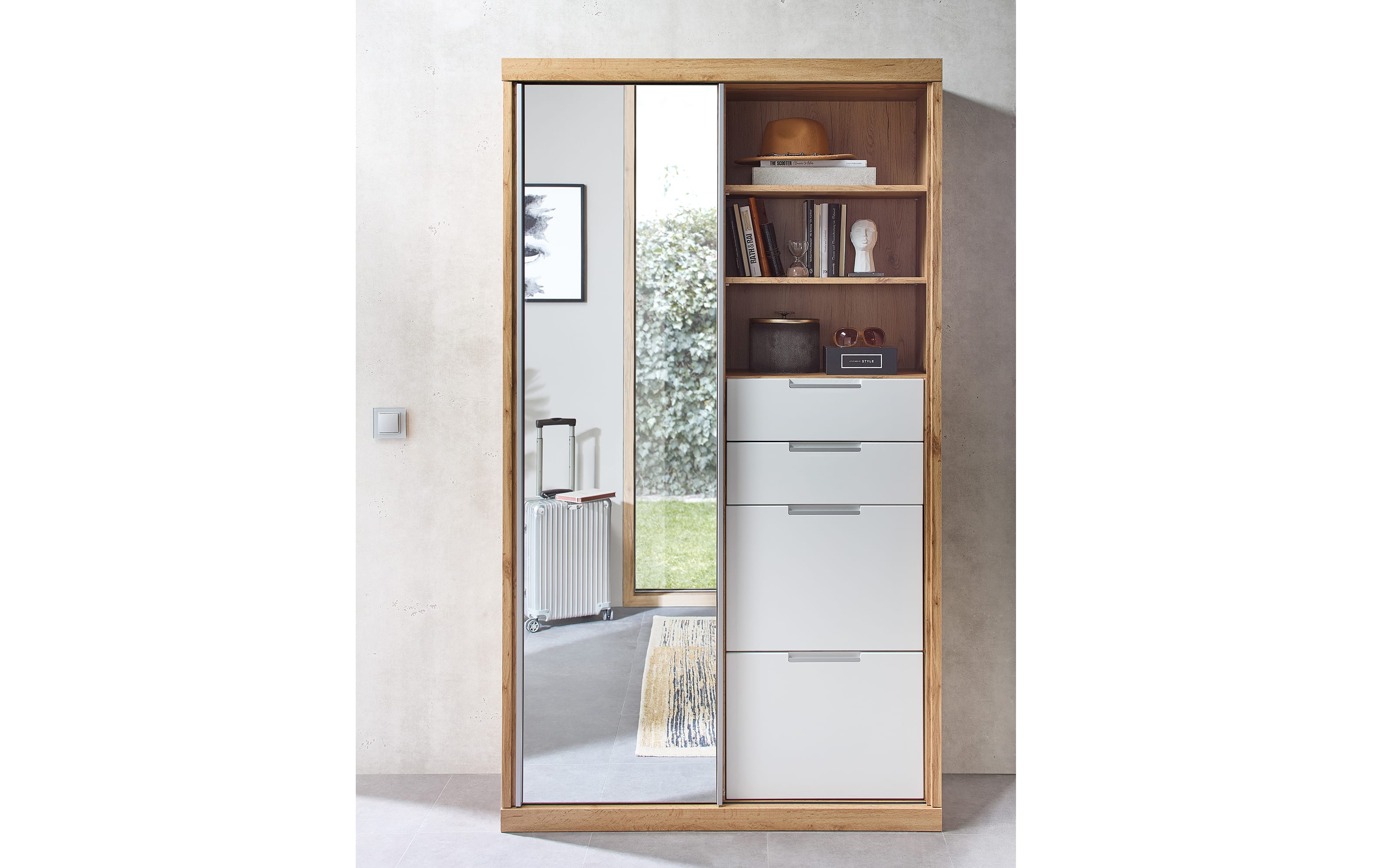 Garderobenschrank Single Two II, Altholz Nachbildung