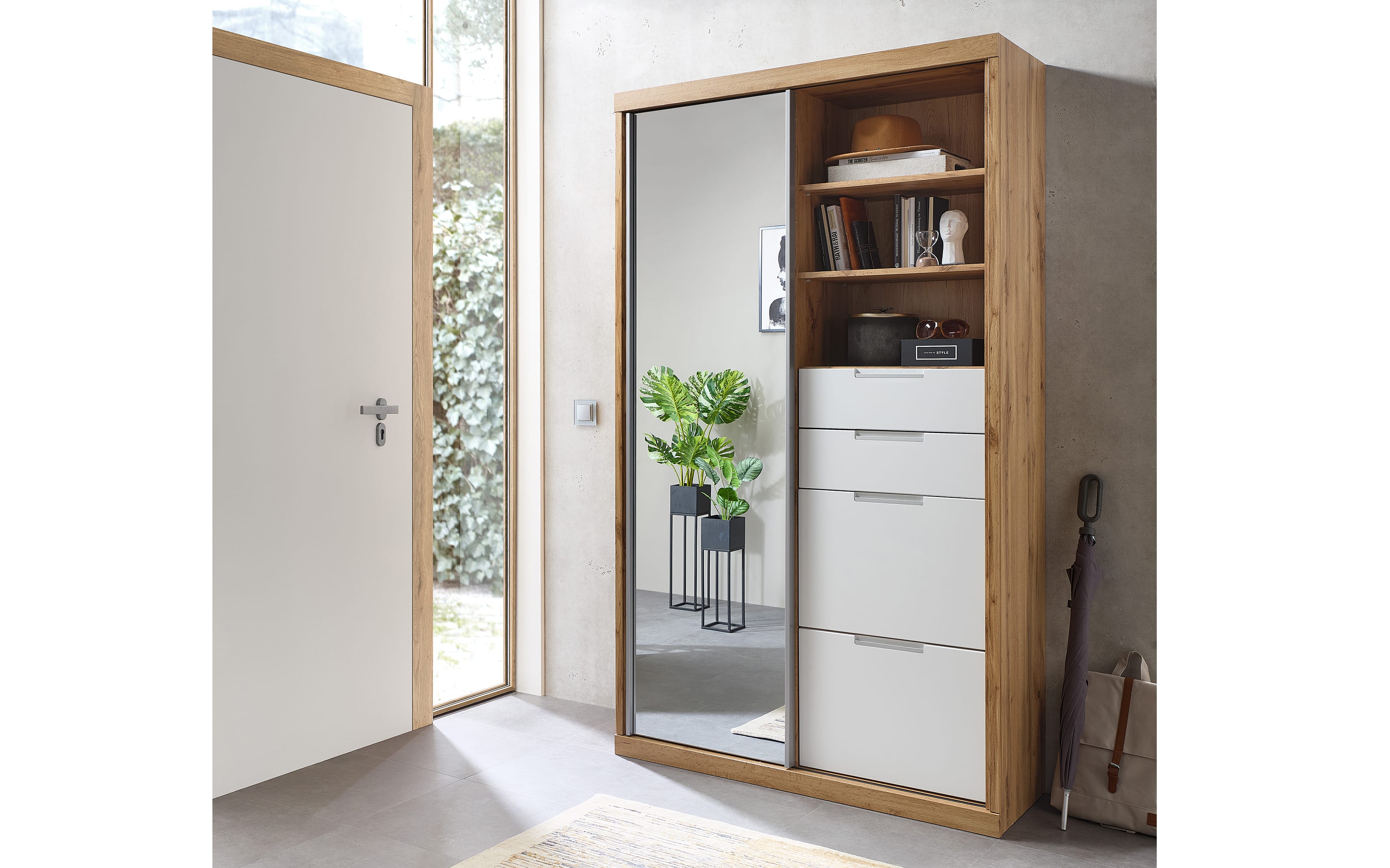 Garderobenschrank Single Two II, Altholz Nachbildung