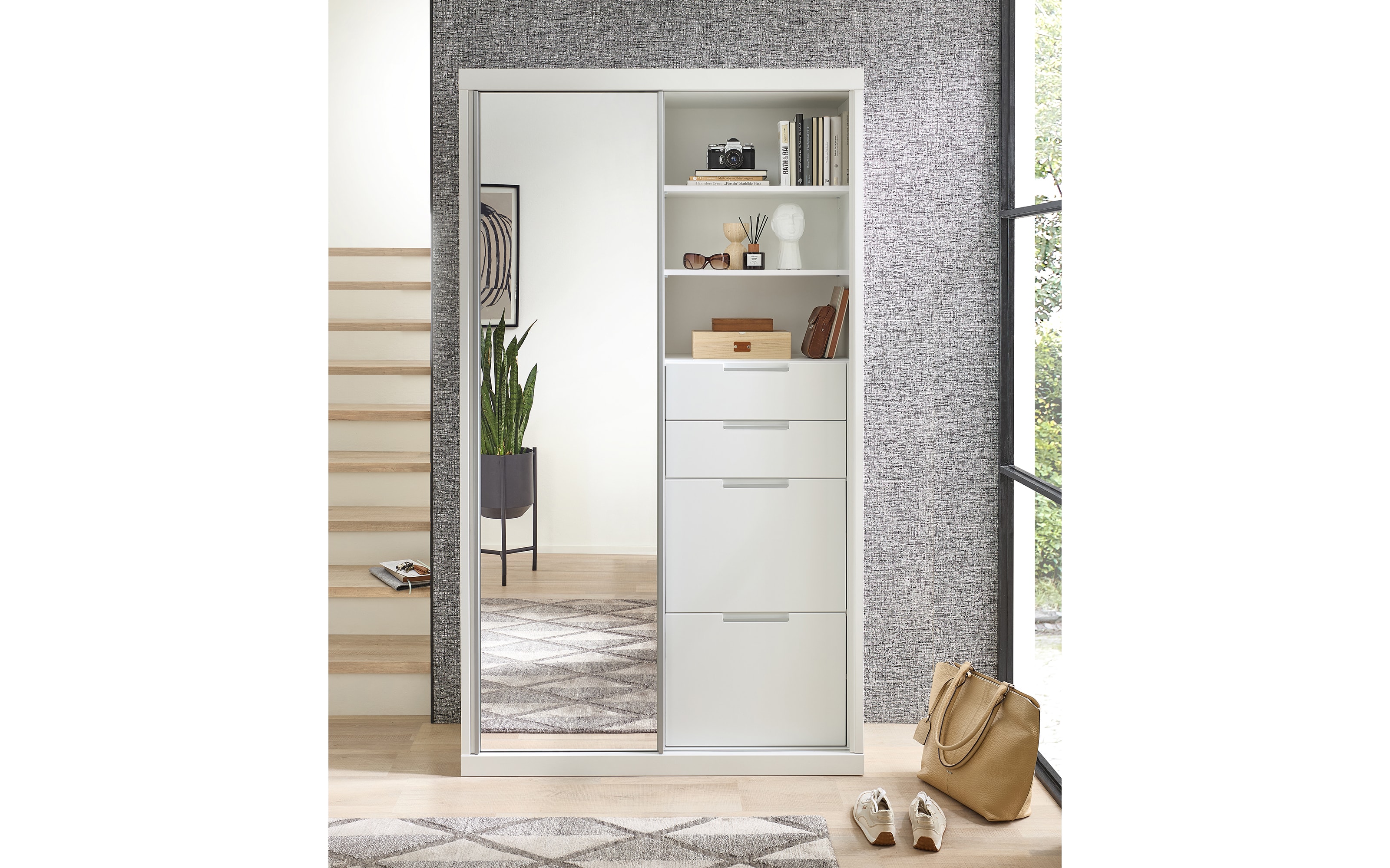 Garderobenschrank Single Two II, weiß