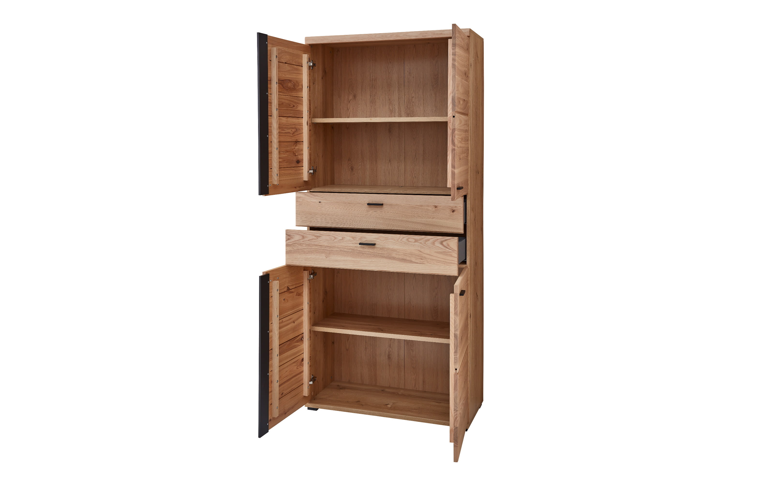 Büroschrank Sonos, Alteiche massiv/Artisan Eiche-Nachbildung, ca. 203 cm. inkl. Softclose Funktion