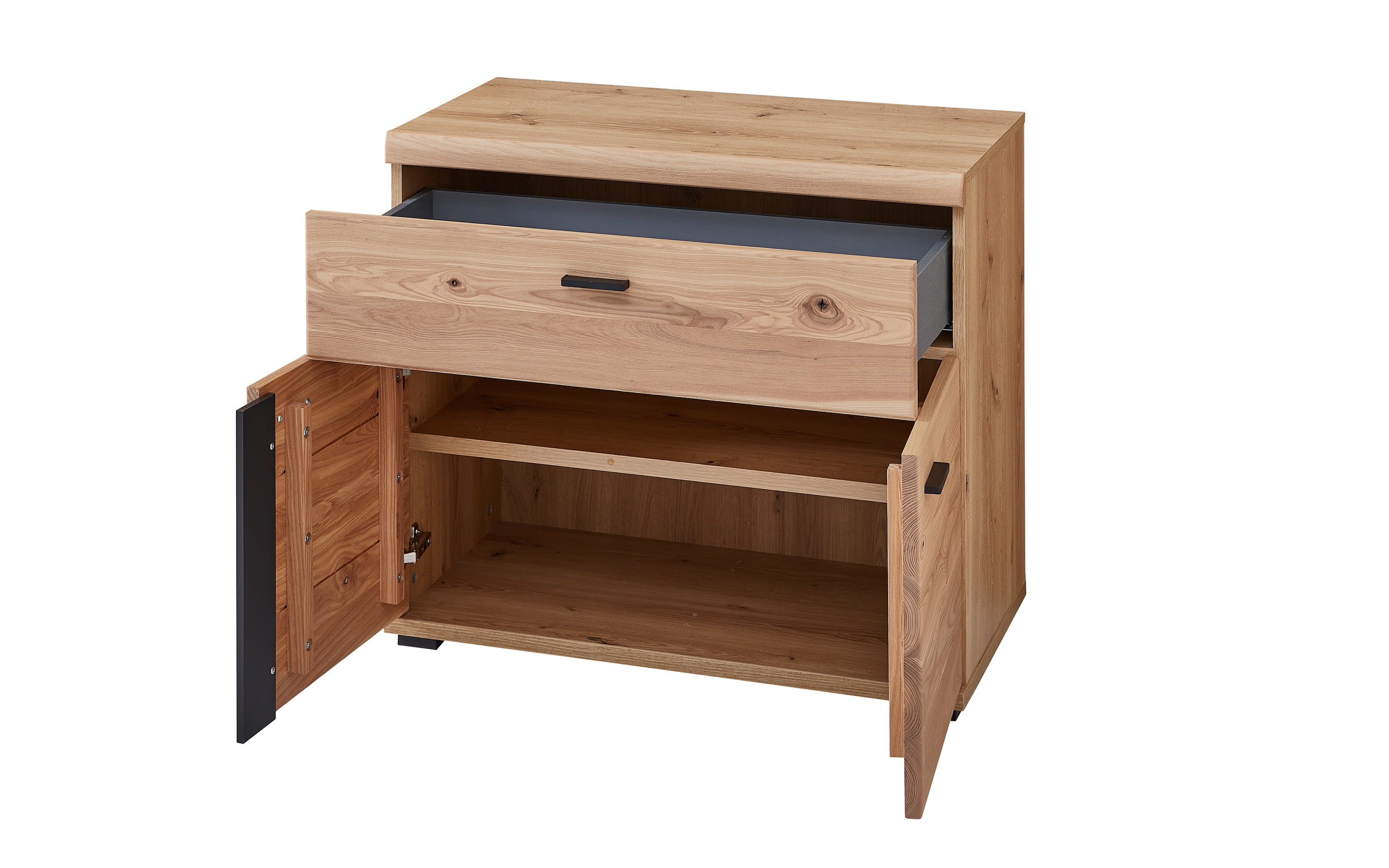 Büroschrank Sonos, Alteiche massiv/Artisan Eiche-Nachbildung, ca. 67 cm