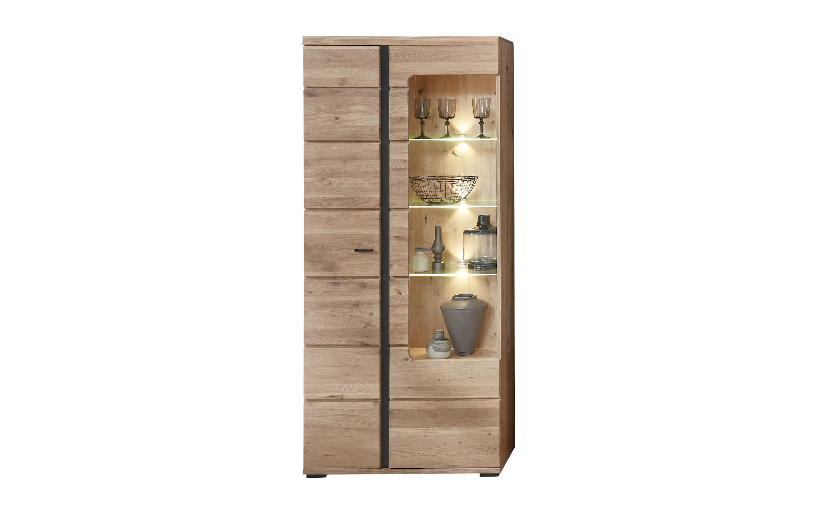 Vitrine Sonos II, Altesche/Artisan Oak Nachbildung, inkl. LED-Beleuchtung