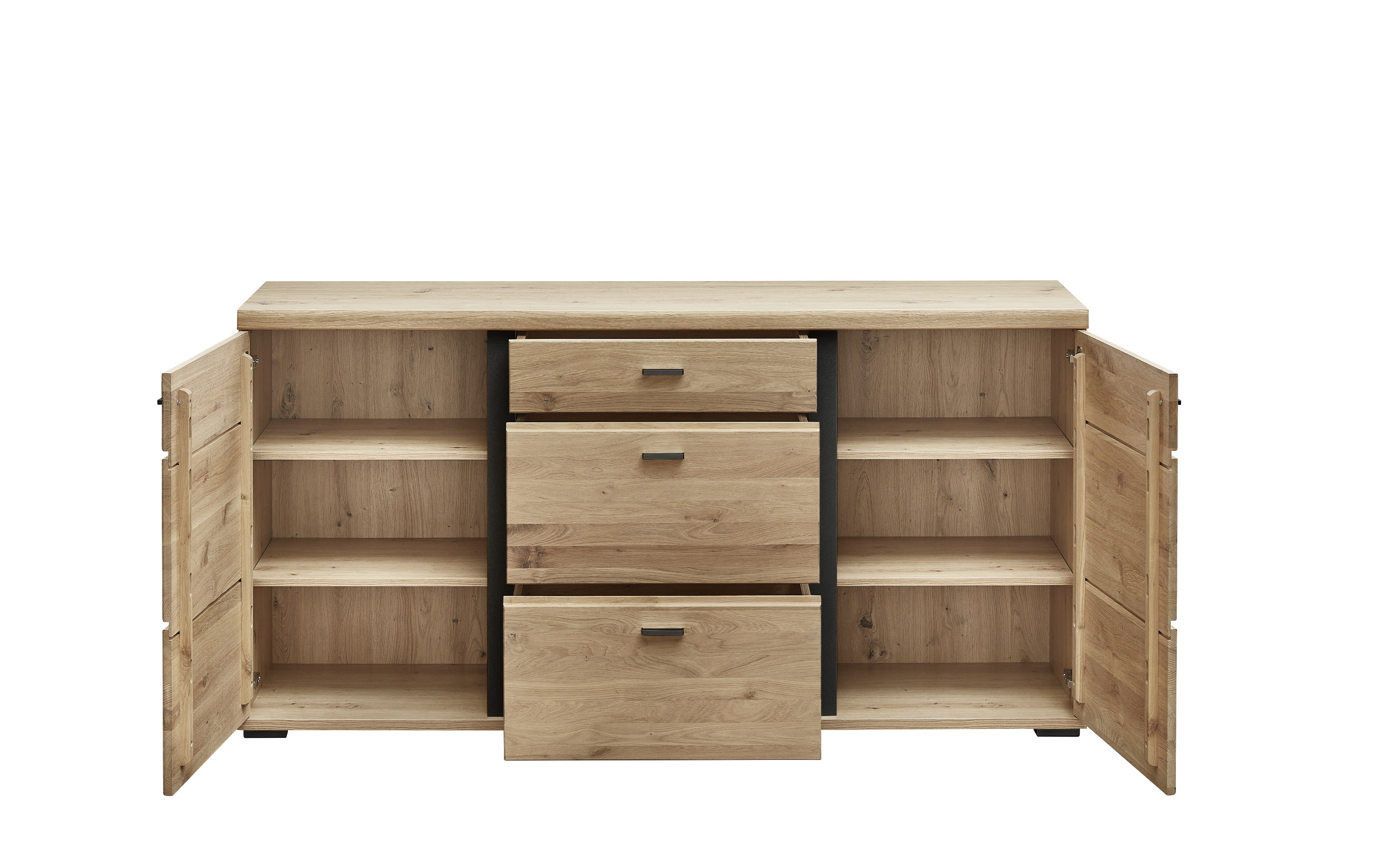 Sideboard Sonos II, Alteiche massiv/Artisan Eiche-Nachbildung