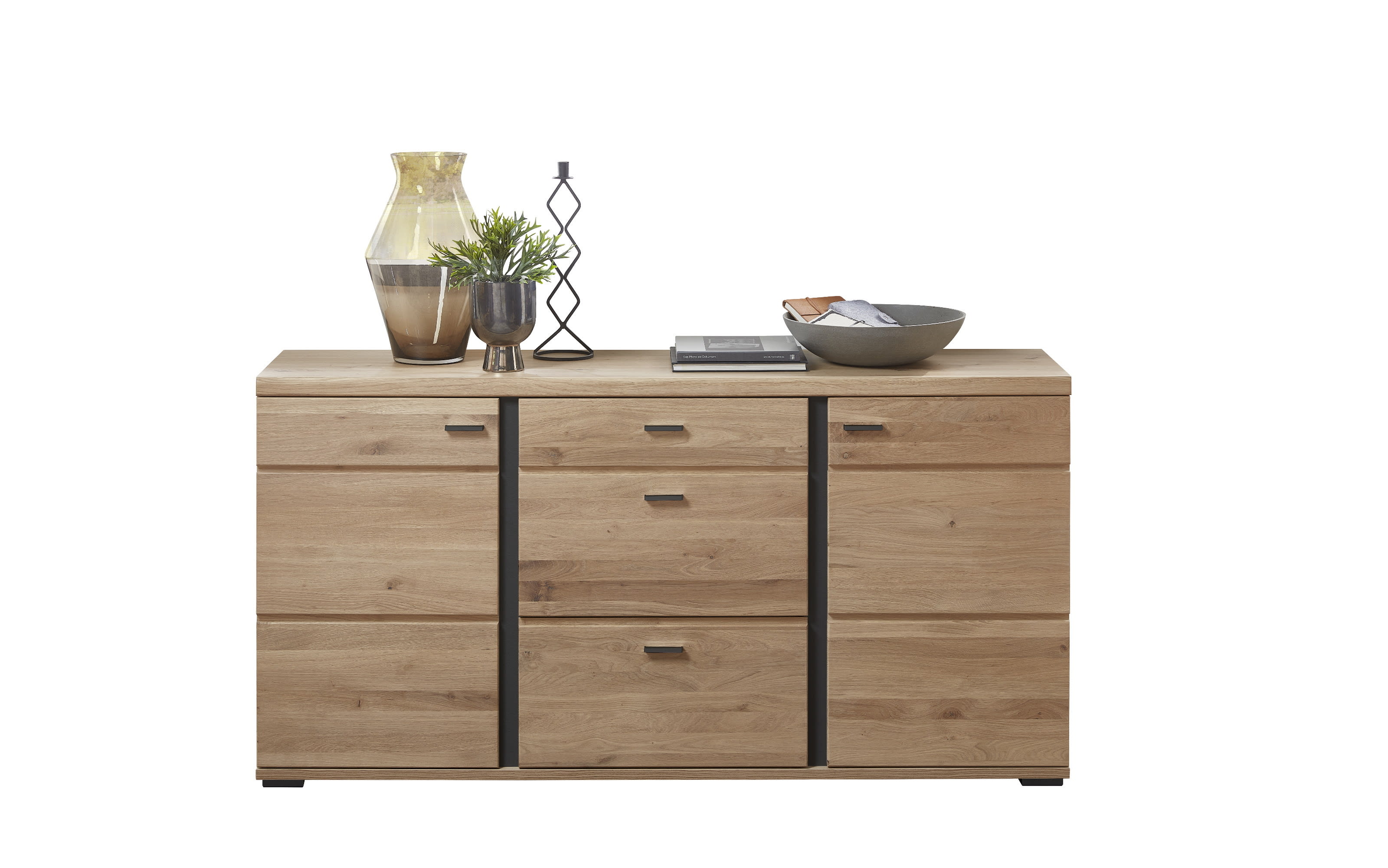 Sideboard Sonos II, Alteiche massiv/Artisan Eiche-Nachbildung