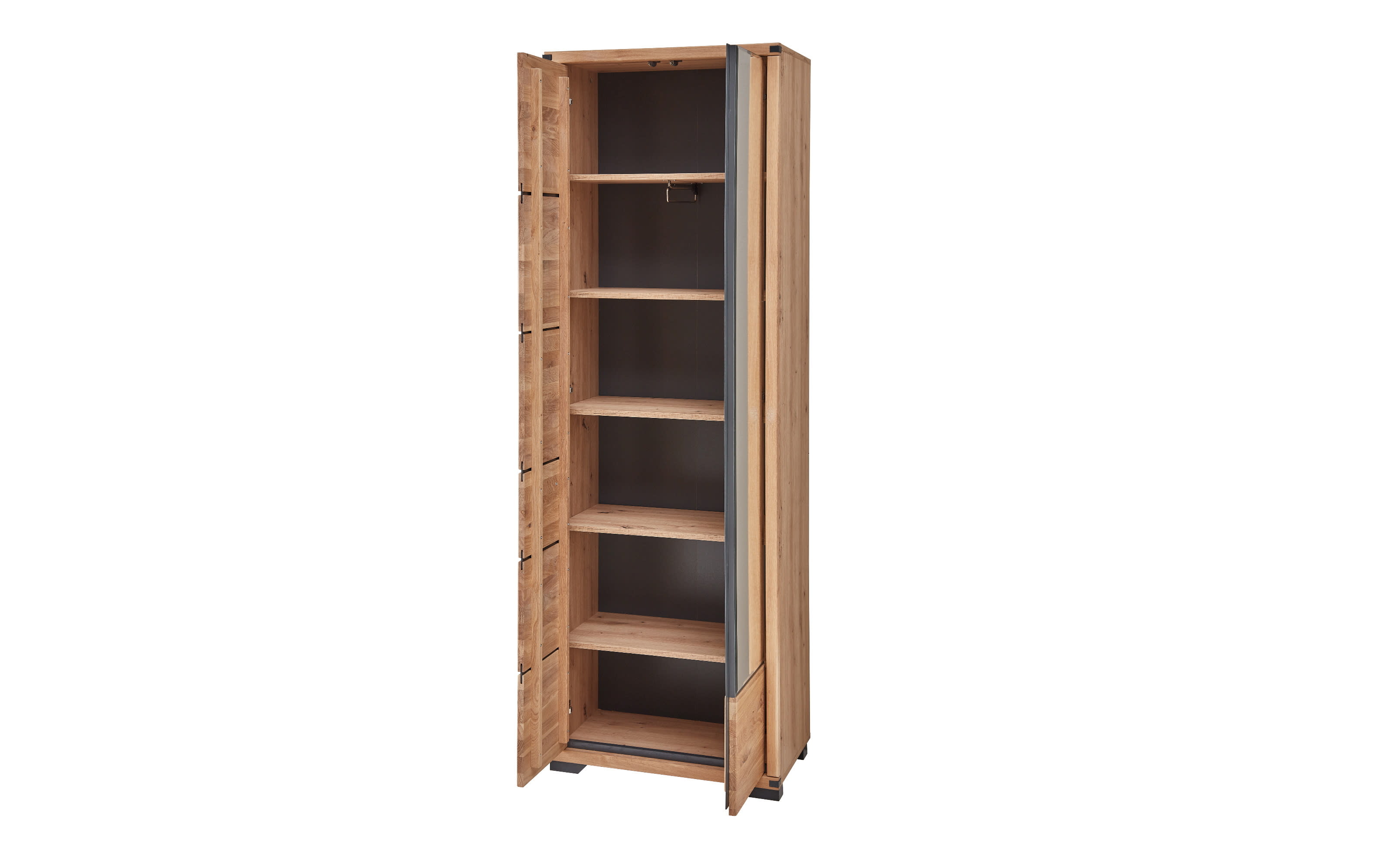 Garderobenschrank Genua, Wildeiche/graphit