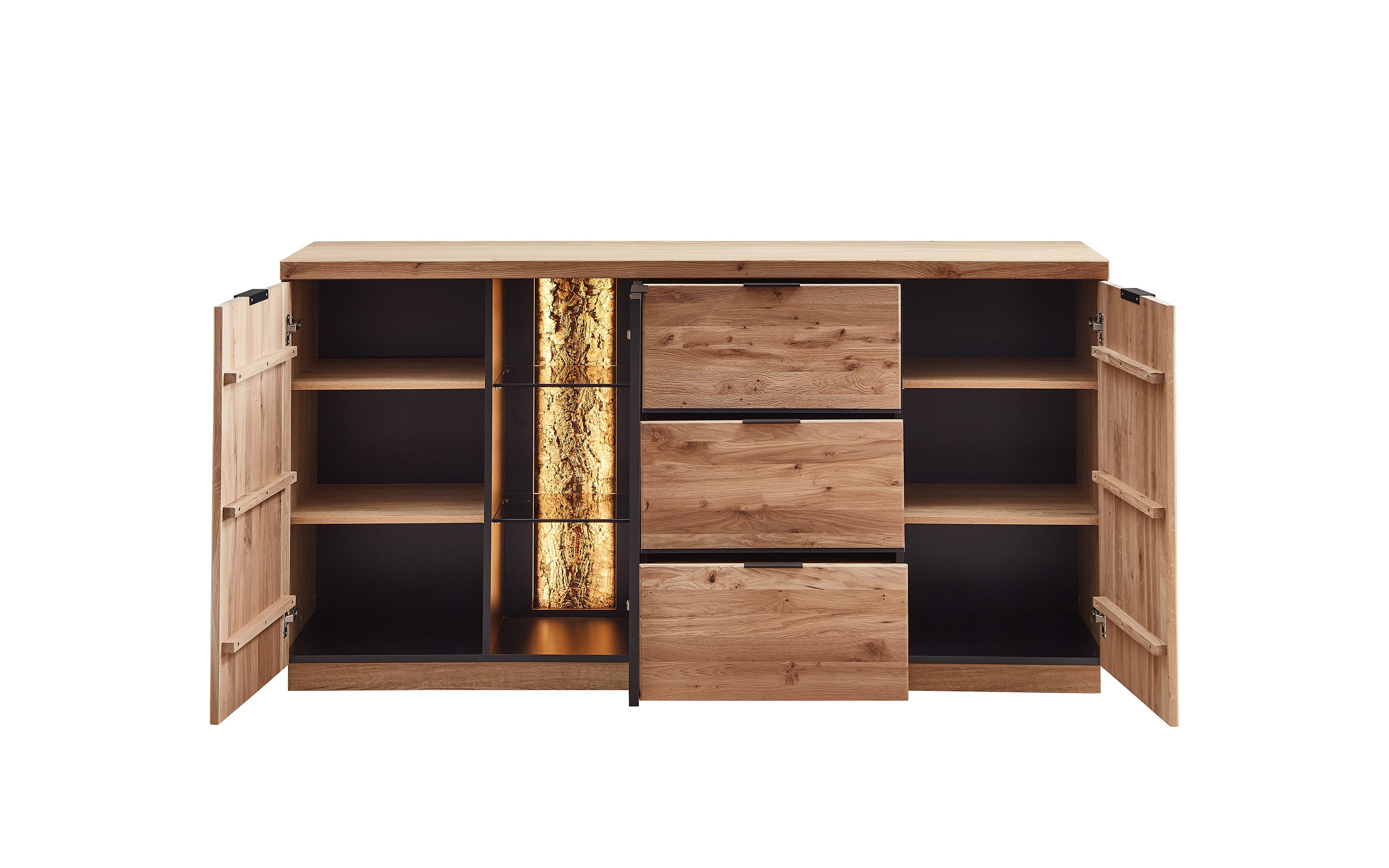 Sideboard Donna, Wildeiche/anthrazit