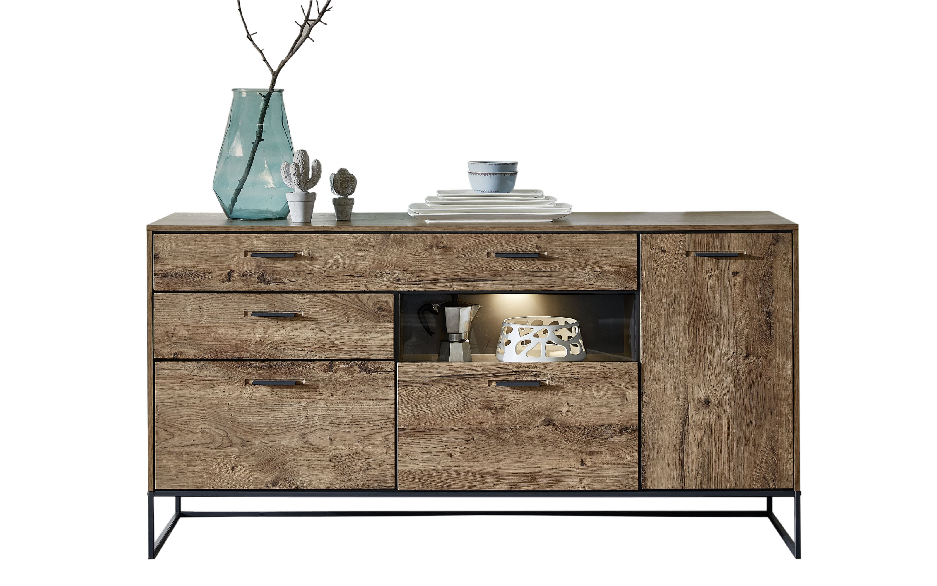 Sideboard Sweep, Haveleiche cognac, Matera Nachbildung