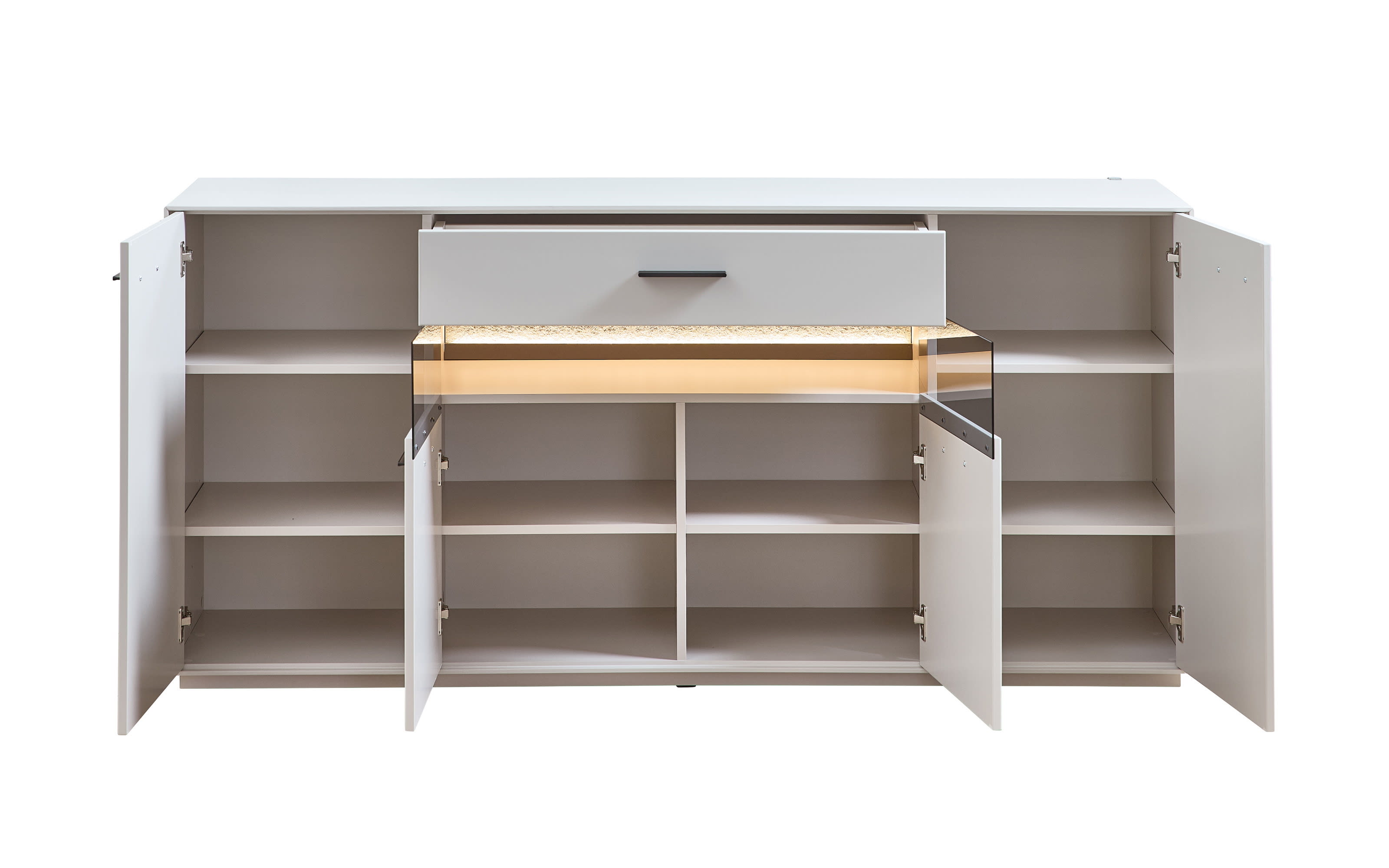 Sideboard Lots, creme/Steinfurnier, inkl. Softclose Funktion 