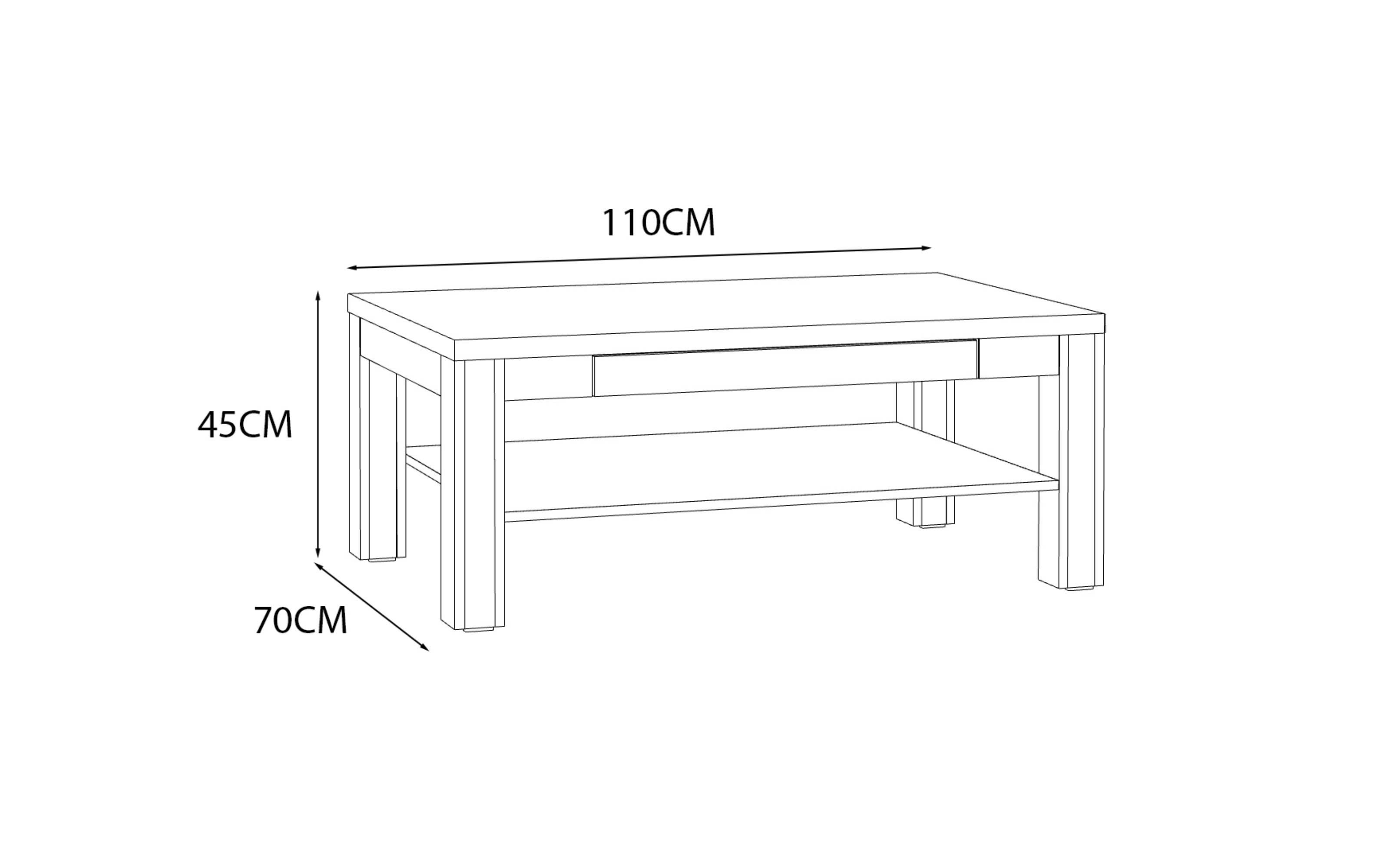 Couchtisch Akinori, Eiche-Nachbildung