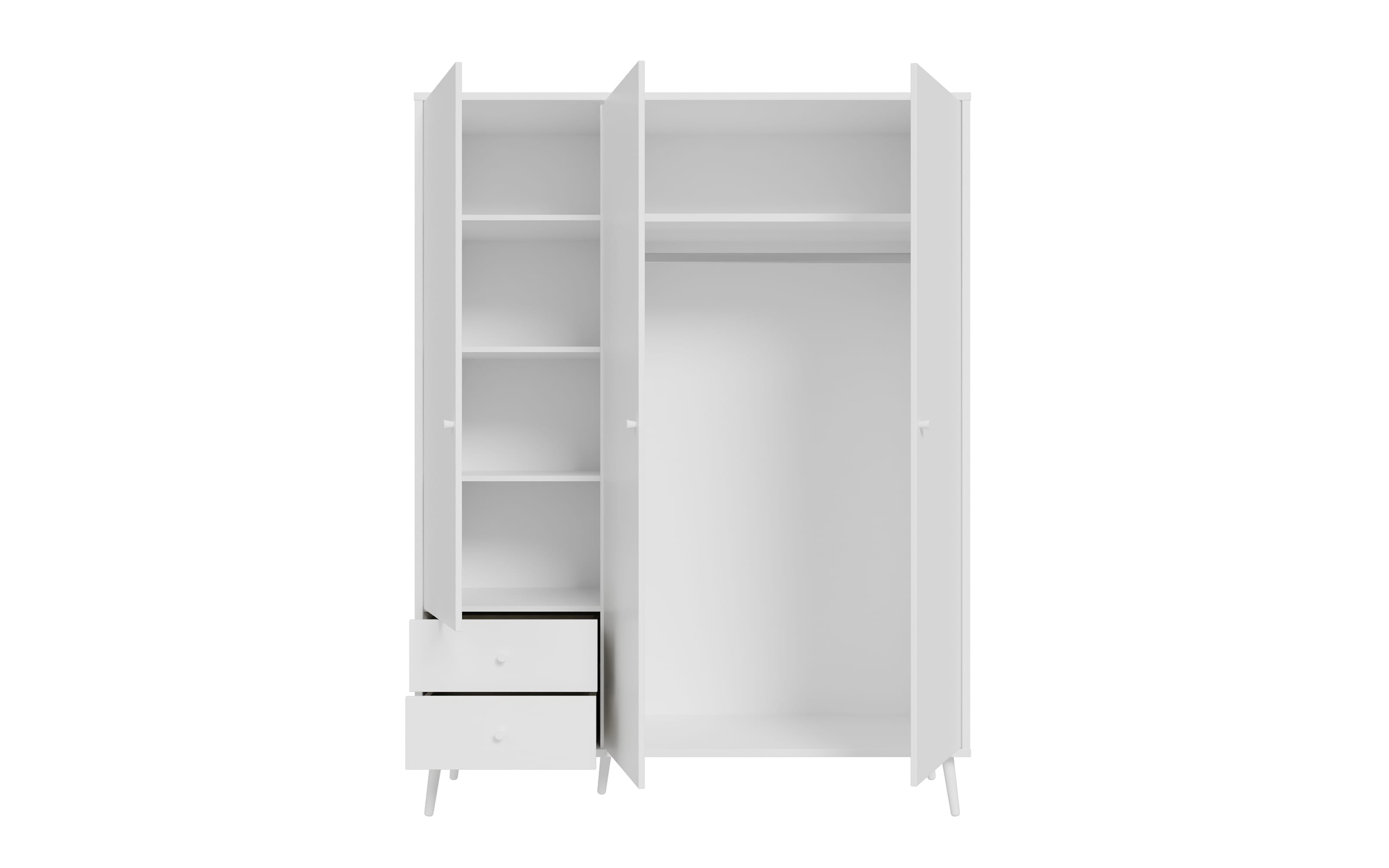 Kleiderschrank Harllson EasyKlix, weiß, 154,2 cm
