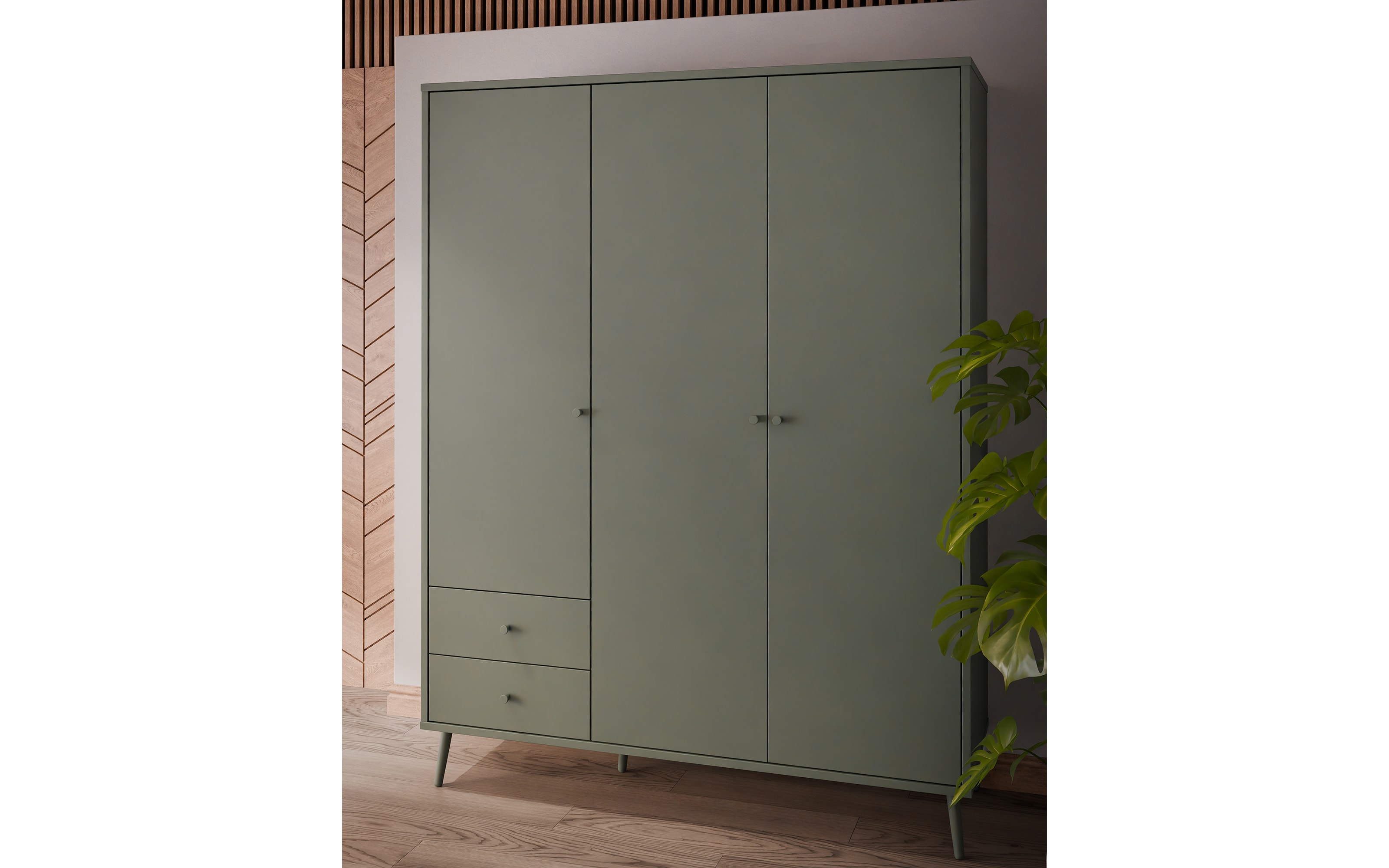 Kleiderschrank Harllson EasyKlix, salbeigrün, 154,2 cm