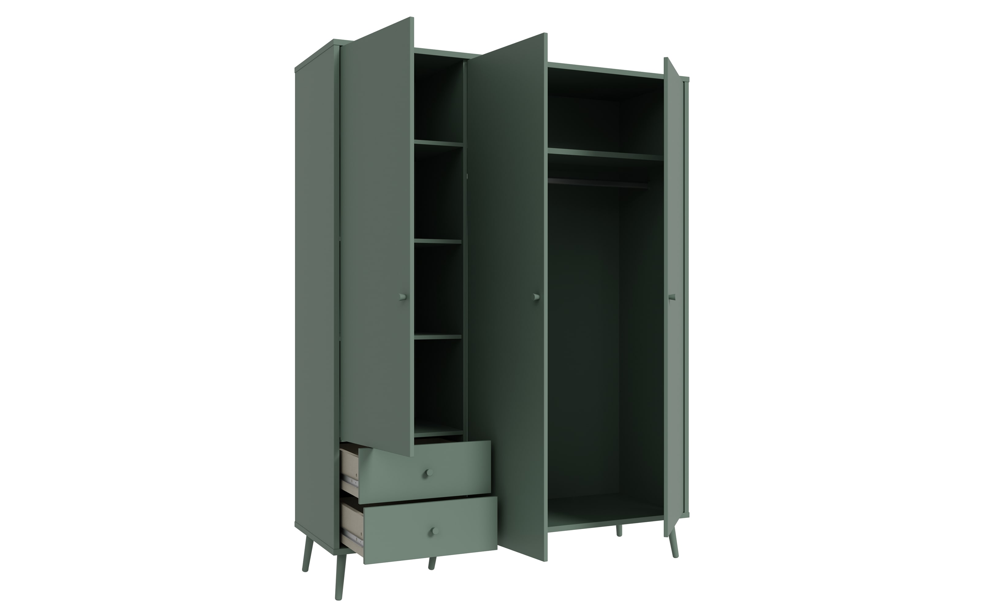 Kleiderschrank Harllson EasyKlix, salbeigrün, 154,2 cm